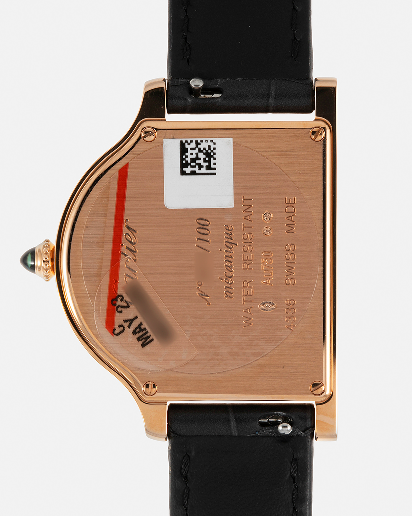Brand: Cartier Year: 2021 Model: Cartier Privé Collection Cloche De Cartier, Limited to 100 Pieces Reference: CRWGCC0003 Material: 18-carat Rose Gold Movement: Cartier Cal. 1917MC, Manual-Winding Case Dimensions: 37.15mm x 28.75mm and 6.7mm Lug Width: 16mm Strap: Cartier Grey Alligator Leather Strap with Signed 18-carat Rose Gold Tang Buckle