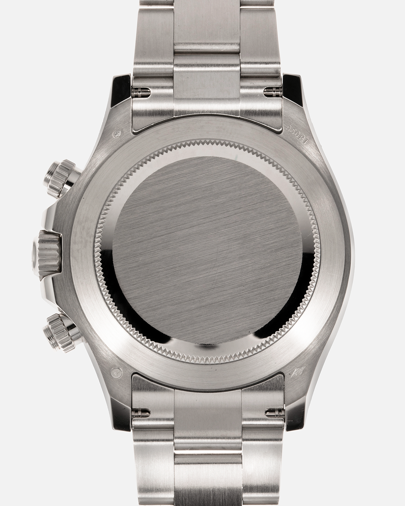 Brand: Rolex Year: 2015 Model: Cosmograph Daytona Reference: 116506 Material: Platinum 950 Movement: Rolex Cal. 4130, Self-Winding Case Diameter: 40mm Strap: Rolex Platinum Oyster Bracelet