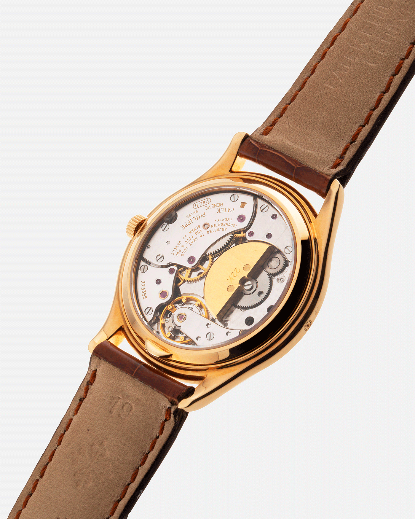 Brand: Patek Philippe Year: 1990’s Model: Perpetual Calendar Reference Number: 3940J Material: 18k Yellow Gold Movement: Cal 240Q Case Diameter: 36mm Bracelet: A Collected Man Chestnut Brown Textured Calf Strap and Patek Philippe Chestnut Brown Alligator Strap with 18k Yellow Gold Patek Philippe Tang Buckle