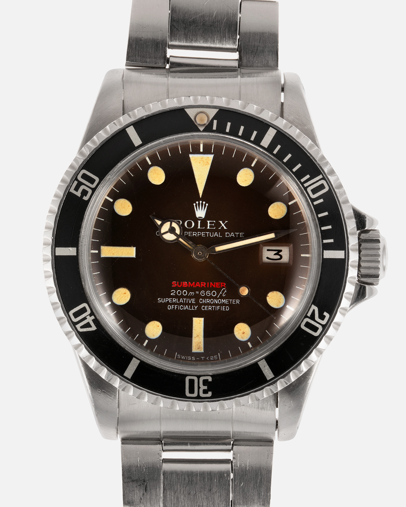 Rolex Red Submariner 1680 Tropical Mark 2 Meters First Vintage Sport Watch S.Song Vintage Watches For Sale S.Song Watches