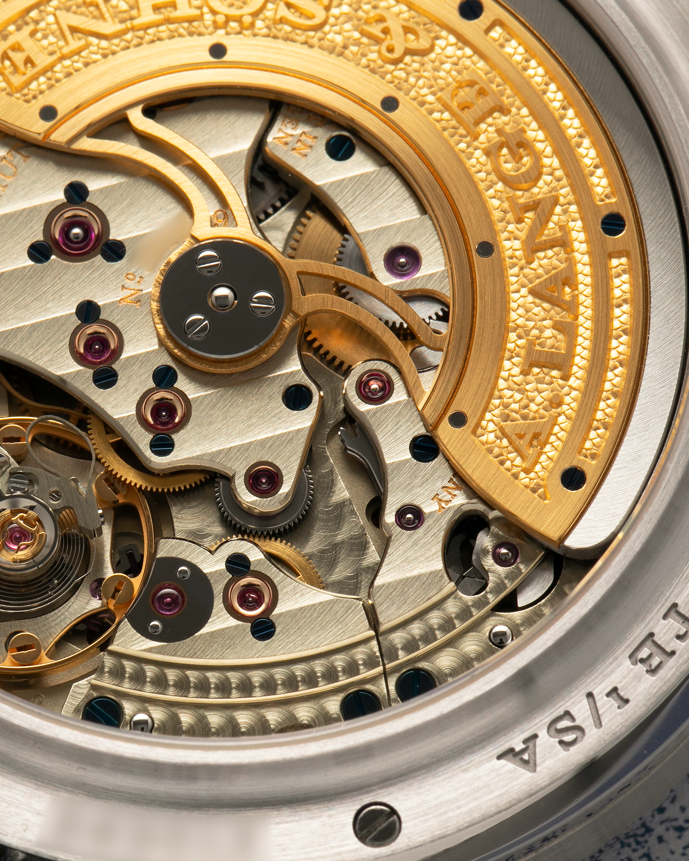 Brand: A. Lange & Söhne
Year: 2023
Model: Lange 1 Perpetual Calendar ‘Darth’
Reference Number: 345.036 E
Material: Platinum 950
Movement: A. Lange & Söhne Cal. L021.3, Self-Winding
Case Dimensions: 41.9mm x 12.1mm (Lug-to-Lug 50mm)
Lug Width: 22mm
Strap: A. Lange & Söhne Black Alligator Leather Strap with Signed Platinum 950 Tang Buckle