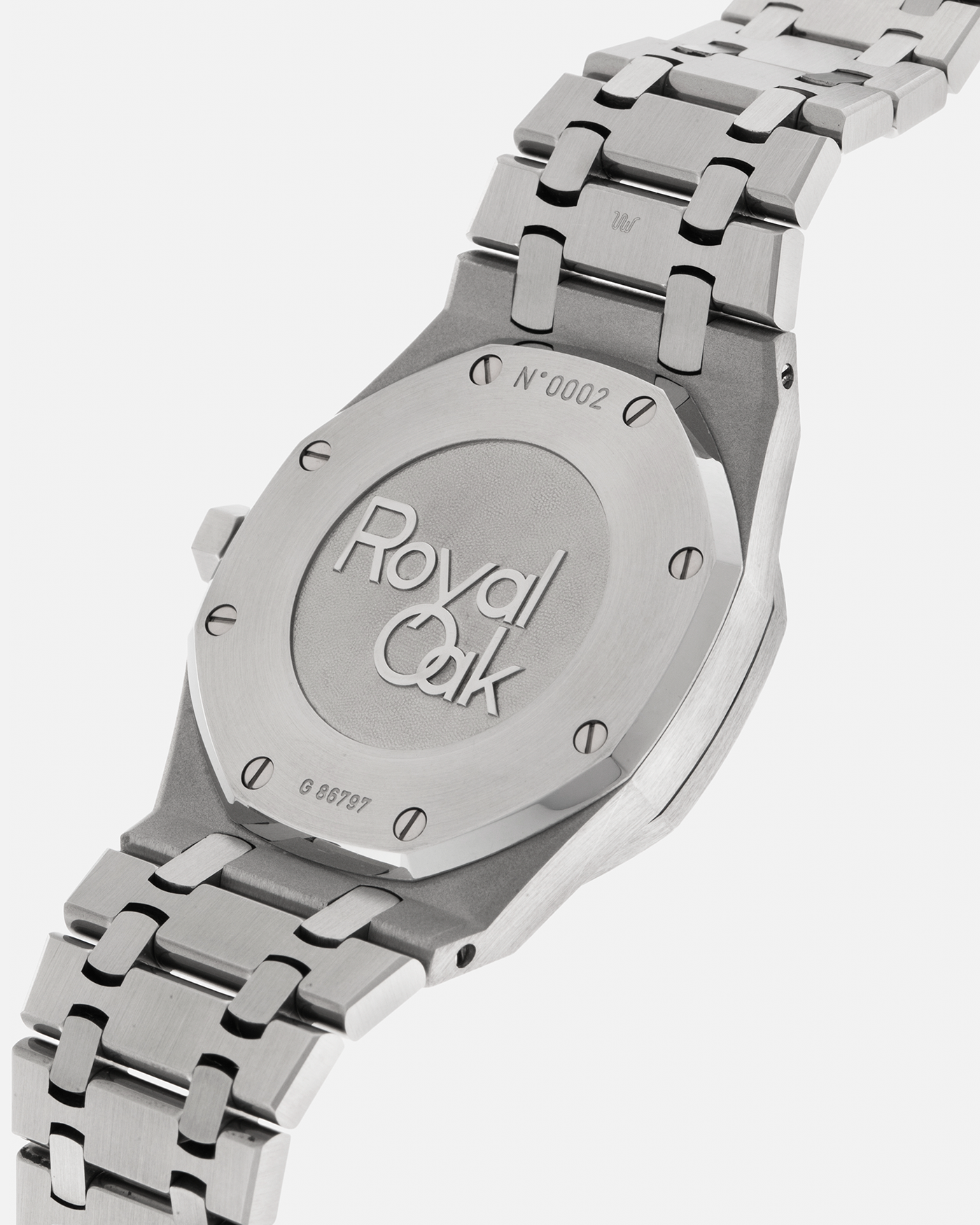 Brand: Audemars Piguet
Year: 2012
Model: Royal Oak Day Date
Reference: 26330ST.OO.1220ST.01.A
Material: Stainless Steel
Movement: Audemars Piguet Cal 2324/2810 (Derived from JLC Cal. 889), Self-Winding
Case Dimensions: 39mm x 10.5 (Lug-to-Lug 49mm)
Bracelet: Audemars Piguet Stainless Steel Integrated Bracelet