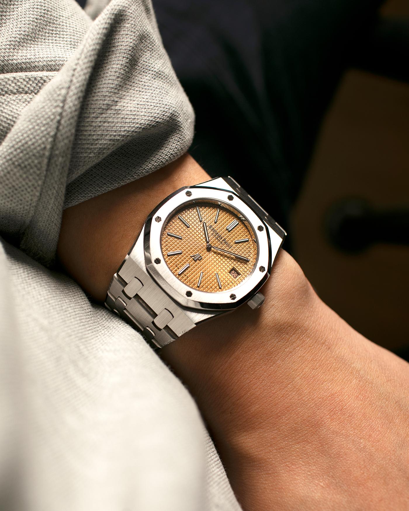 Audemars Piguet Royal Oak 15202BC Jumbo Salmon Watch S.Song Vintage Timepieces S.Song Watches