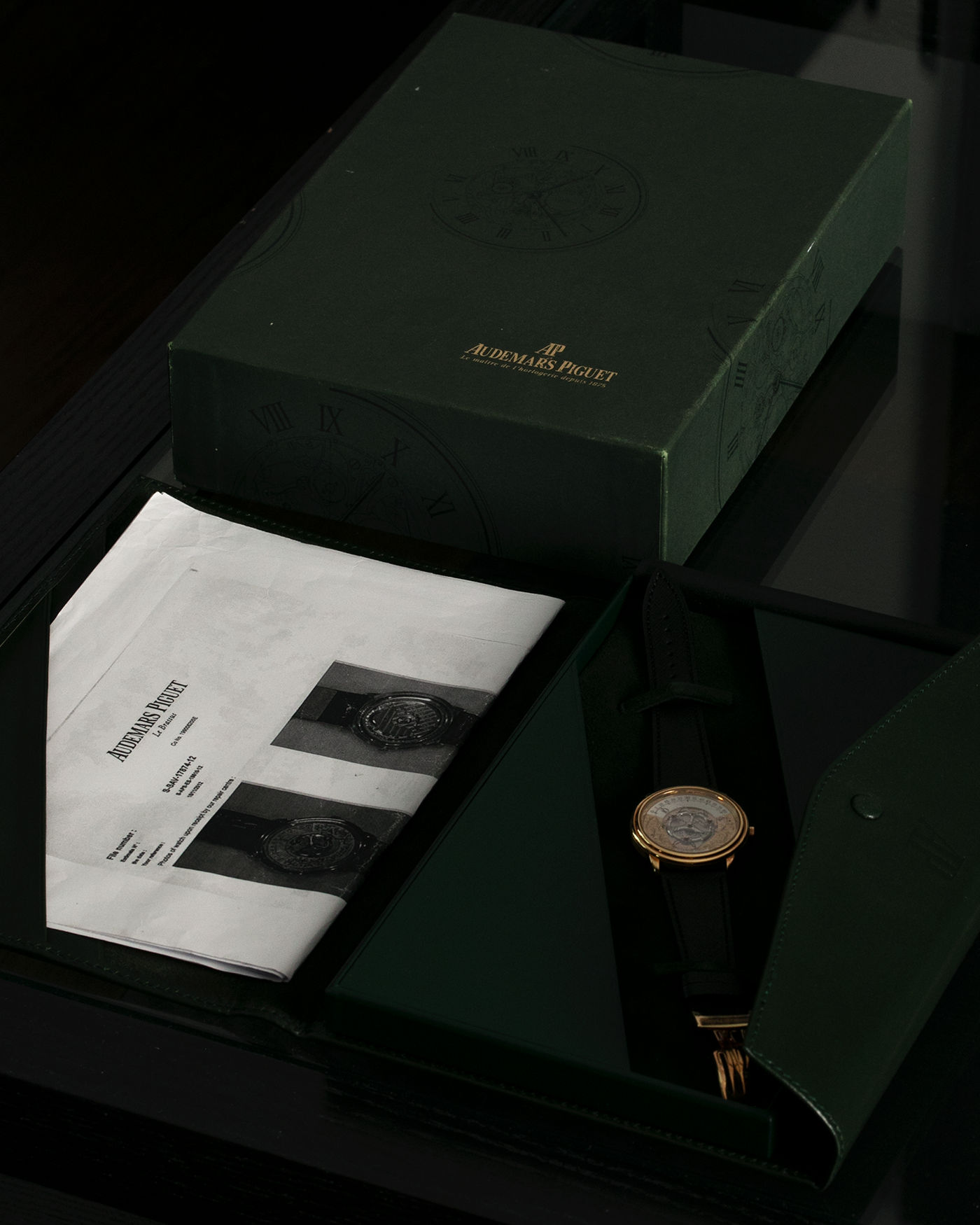 Brand: Audemars Piguet Year: 1990’s Model: Star Wheel Reference Number: 25720BA Material: 18-carat Yellow Gold  Movement: AP Cal. 2224, Self-Winding Case Diameter: 36mm Strap: Molequin Black Textured Calf Leather Strap with 18-carat Yellow Gold Signed Deployant Clasp