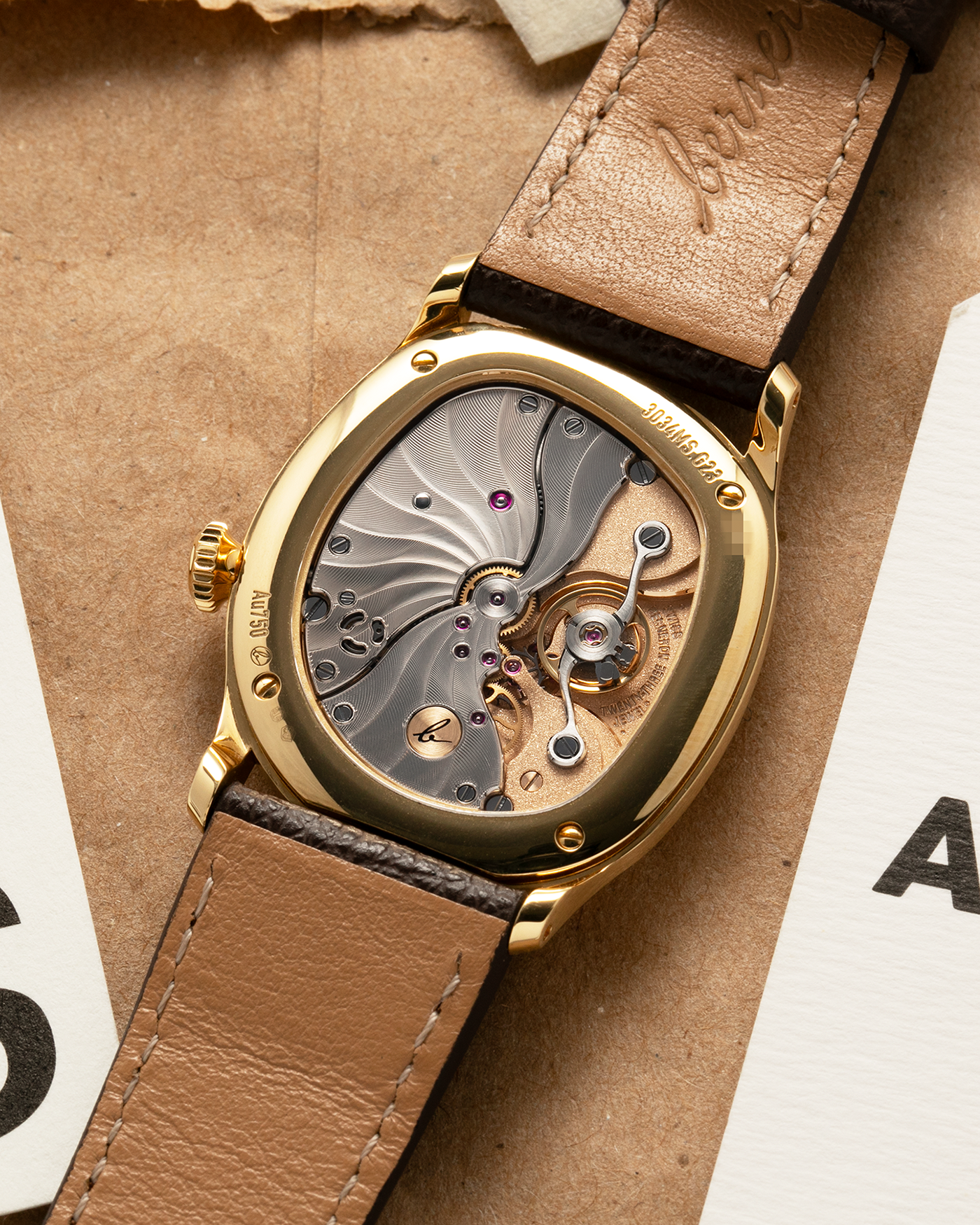 Brand: Berneron
Year: 2025
Model: Mirage 34 Tiger Eye
Reference Number: 3034MS.G23
Material: 18k Yellow Gold
Movement: In-House, Manually-Wound Cal. 215
Case Dimensions: 34mm X 30mm (7mm Thickness)
Strap: Berneron Red Brown Barenia Leather Strap and Berneron 18k Yellow Gold Tang Buckle