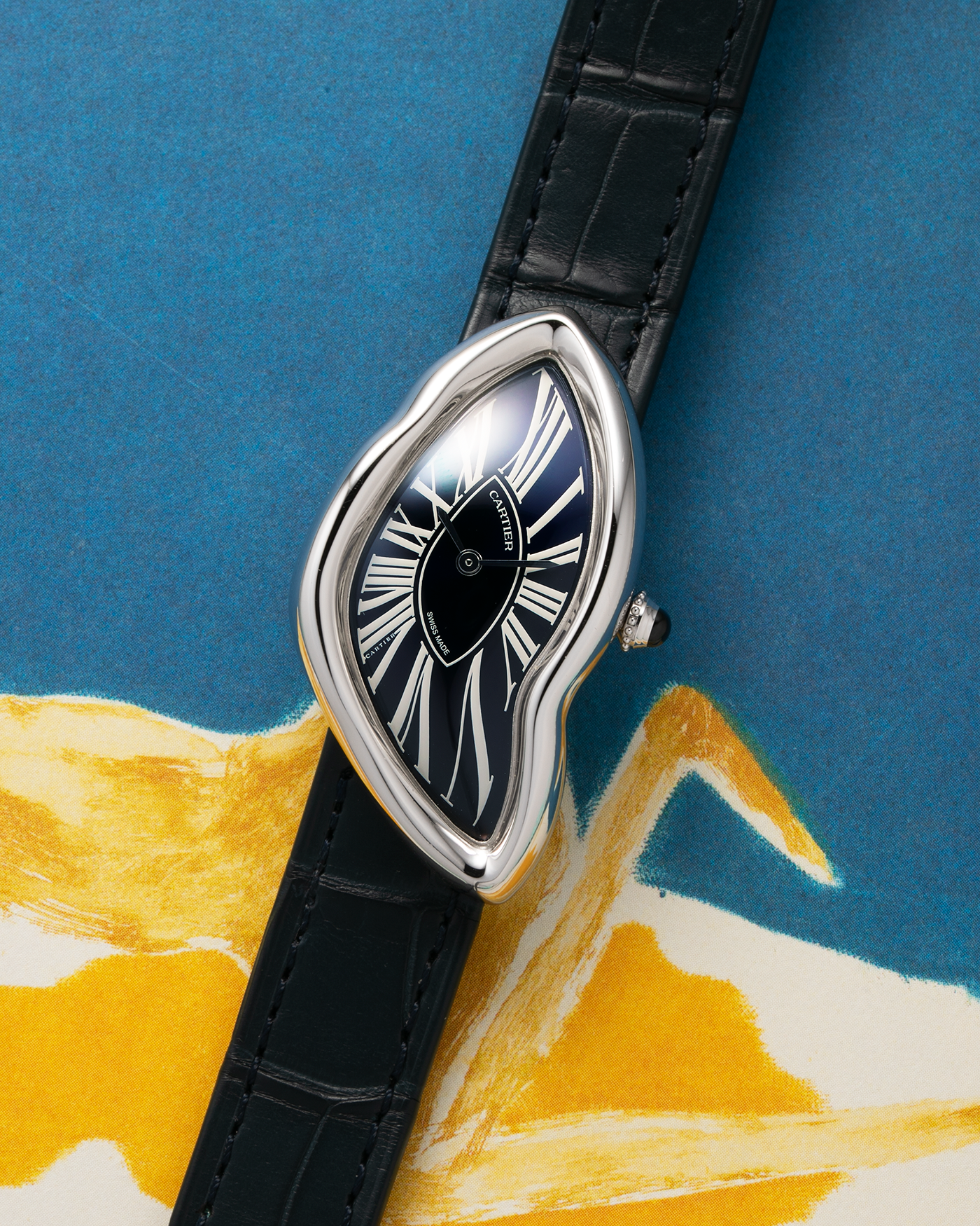 Cartier Crash NSO White Gold Blue Watch S.Song Vintage