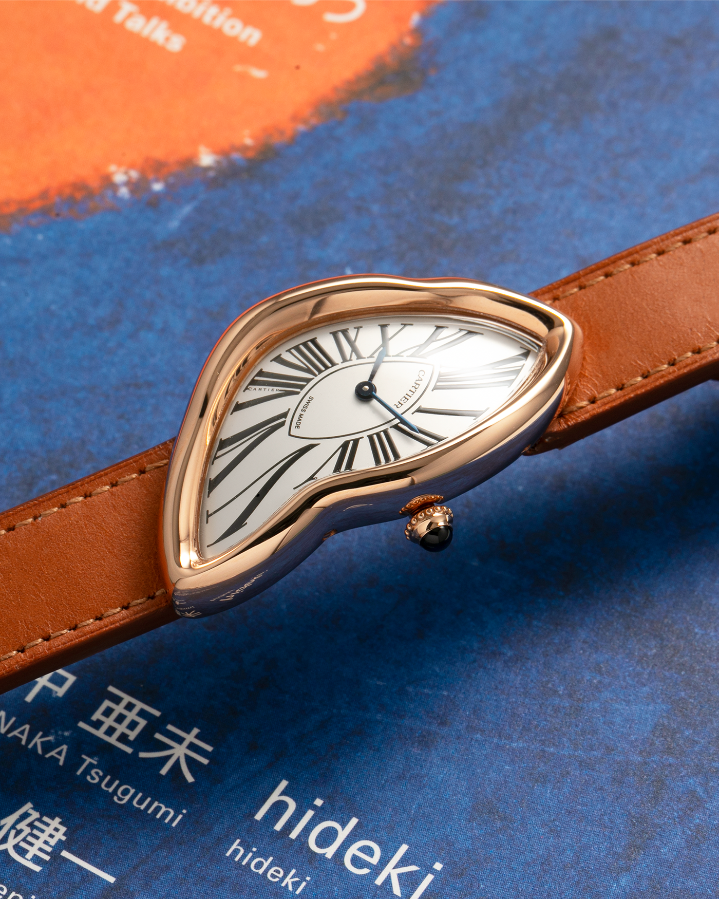 Brand: Cartier Year: 2022 Model: Crash Reference Number: WGCH0031, New Special Order Material: 18-carat Rose Gold Movement: Cartier Cal. 1917 MC, Manual-Winding Case Diameter: 42mm x 24mm (Asymmetrical Case) Strap: Cartier Tanned Brown Leather with Signed 18-carat Rose Gold ‘Crash’ Deployant Clasp