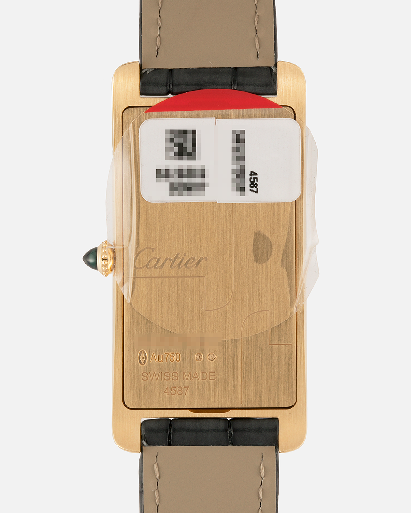 Brand: Cartier
Year: 2026
Model: Privé La Collection Tank Cintrée
Reference: WHTA0037
Material: 18k Yellow Gold
Movement: Cartier Cal. 1917 MC, Manual-Winding
Case Diameter: 46.3mm x 23 mm (6.95mm Thick)
Lug Width: 16mm
Strap: Cartier Grey Alligator Leather Strap with Cartier Signed 18k Yellow Gold Tang Buckle