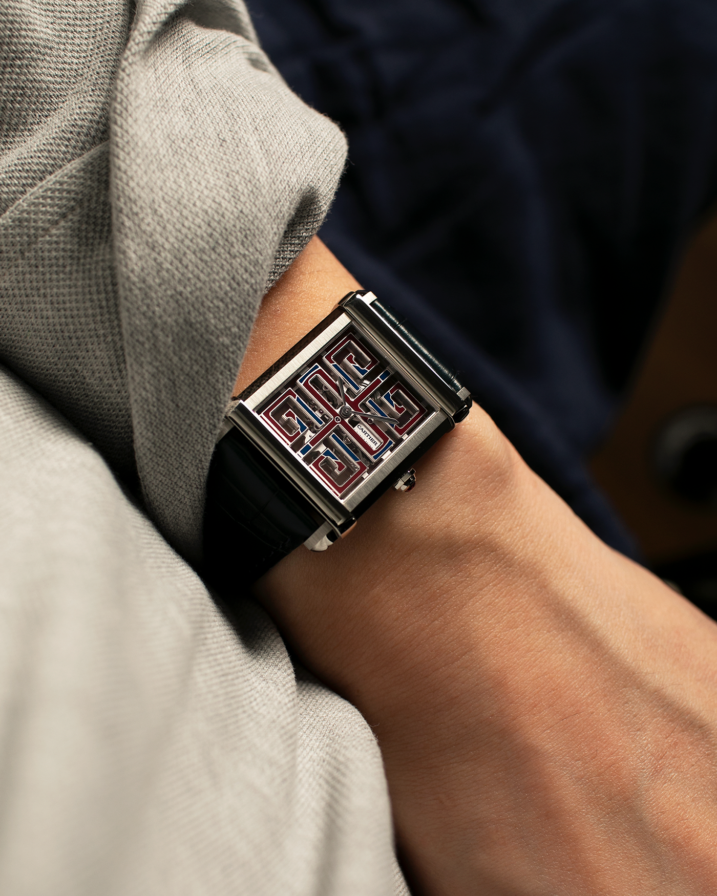 Cartier Privé Tank Chinoise Skeleton Lacquered PT Watch | S.Song Cartier Privé Tank Chinoise Skeleton Lacquered PT Watch | S.Song