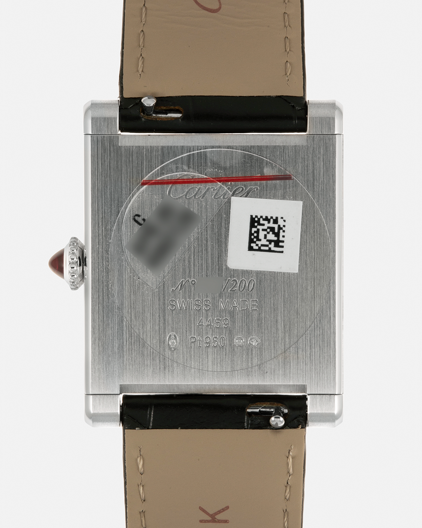 Brand: Cartier Year: 2023 Model: Privé Tank Normale, Limited to 200 Pieces in this Combination Reference Number: CRWGTA0109 Material: Platinum 950 Movement: Cartier Cal. 070 MC, Manual-Winding Case Dimensions: 32.6mm x 25.7mm Lug Width: 19mm Strap: Cartier Black Alligator Leather Strap with Signed Platinum 950 Tang Buckle