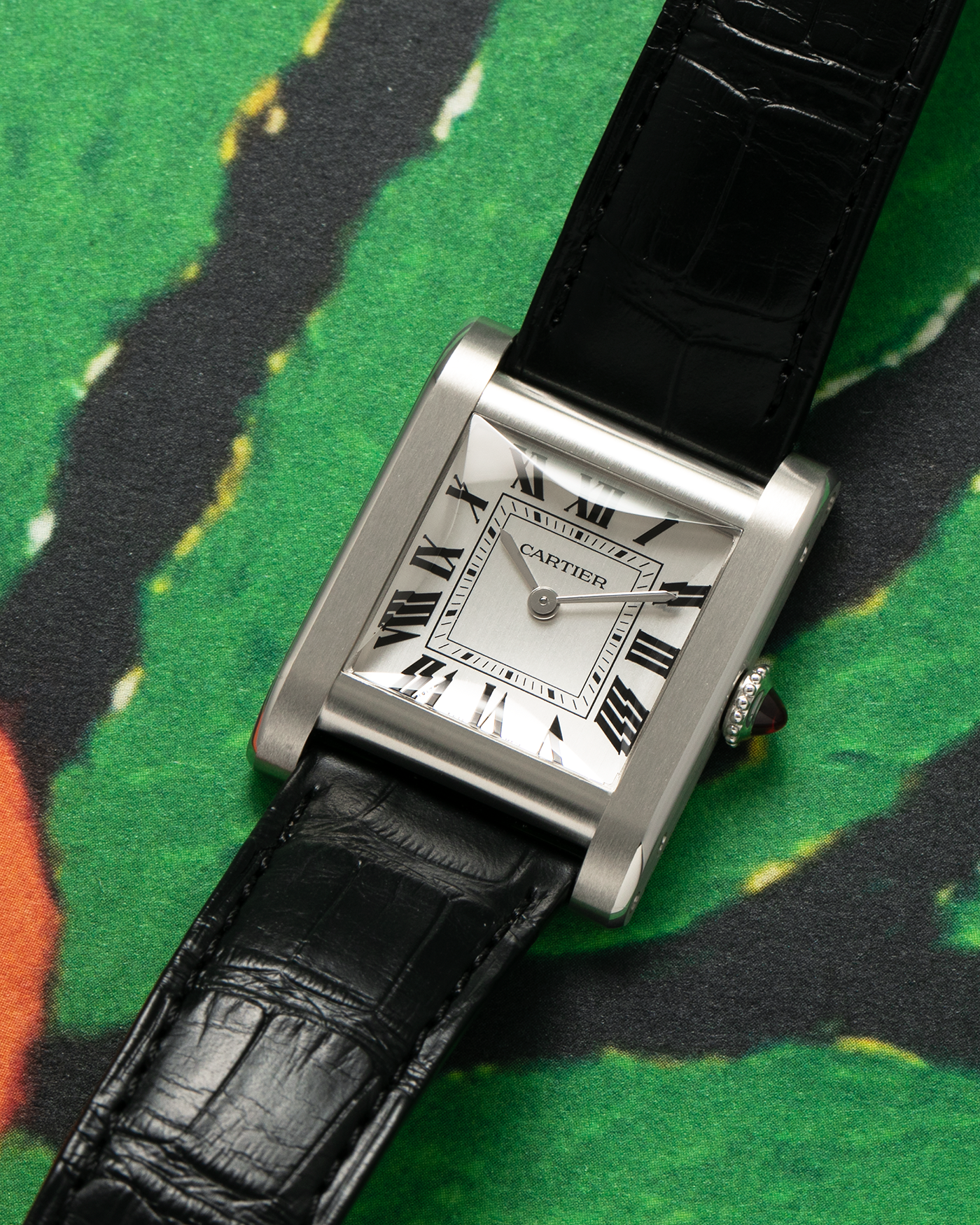 Brand: Cartier Year: 2023 Model: Privé Tank Normale, Limited to 200 Pieces in this Combination Reference Number: CRWGTA0109 Material: Platinum 950 Movement: Cartier Cal. 070 MC, Manual-Winding Case Dimensions: 32.6mm x 25.7mm Lug Width: 19mm Strap: Cartier Black Alligator Leather Strap with Signed Platinum 950 Tang Buckle