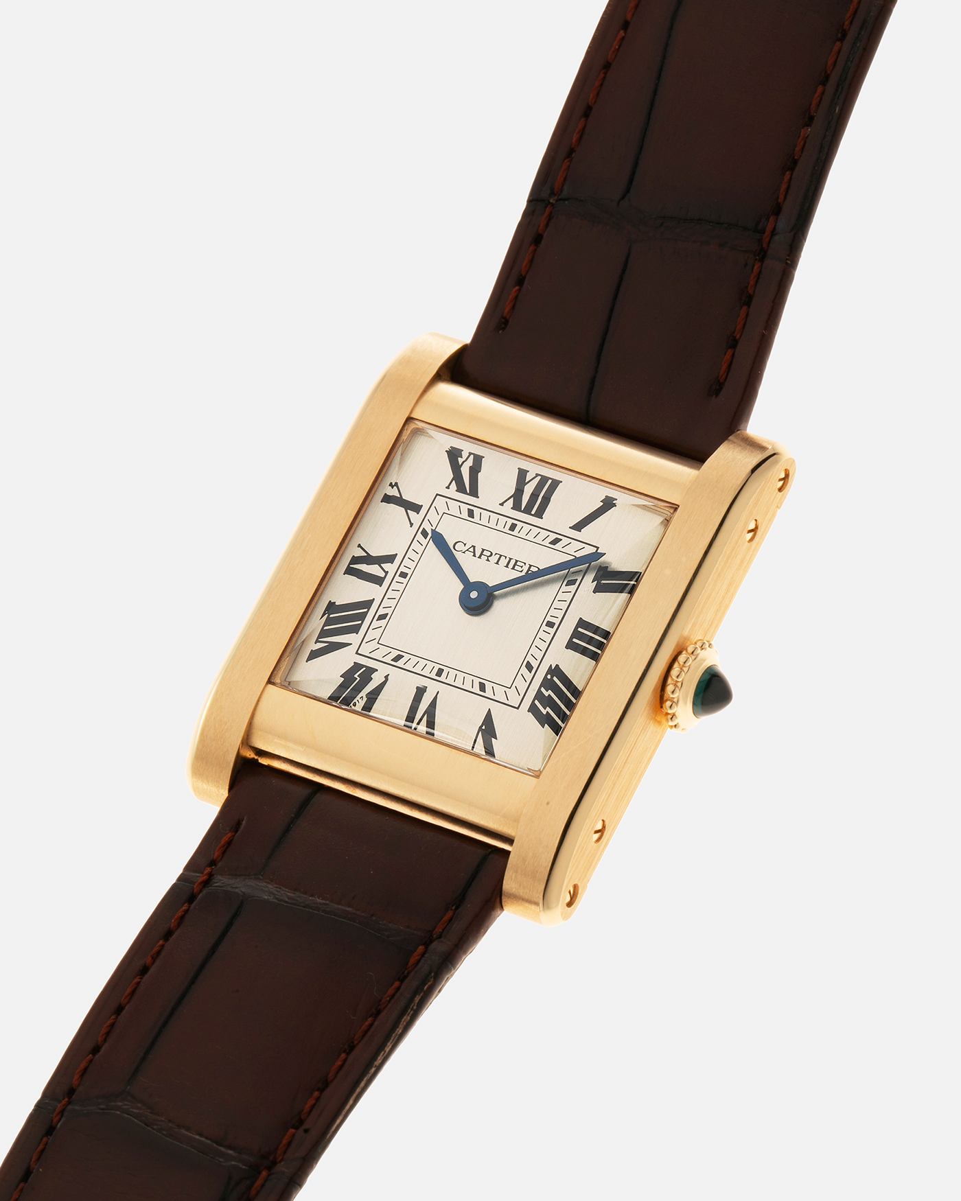 Brand: Cartier Year: 2023 Model: Privé Tank Normale, Limited to 200 Pieces in this Combination Reference Number: CRWGTA0108 Material: 18-carat Yellow Gold Movement: Cartier Cal. 070 MC, Manual-Winding Case Dimensions: 32.6mm x 25.7mm Lug Width: 19mm Strap: Cartier Brown Alligator Leather Strap with Signed 18-carat Yellow Gold Tang Buckle