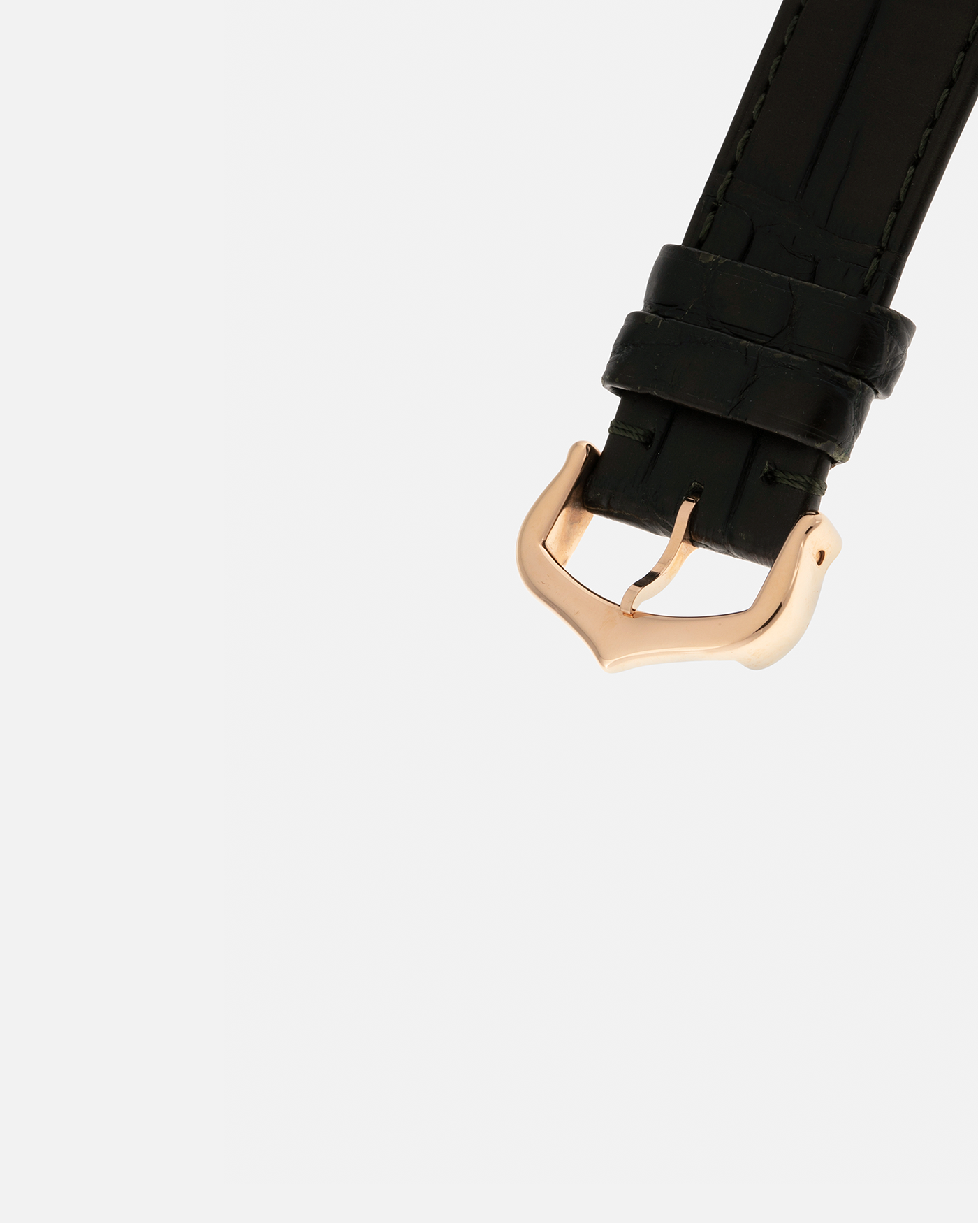 Brand: Cartier Year: 2023 Model: Santos-Dumont Lacquered “Large” Reference: WGSA0054 Material: 18-carat Rose Gold, Beige Lacquer Movement: Cartier Cal. 430 MC, Manual-Winding Case Dimensions: 43.5mm (Including Lugs) x 31.4mm x 7.3mm Strap: Cartier Olive Green Alligator Leather Strap with Signed 18-carat Rose Gold Tang Buckle