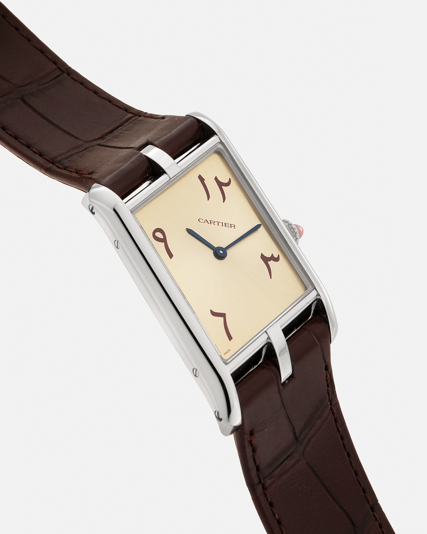 Cartier Tank Asymmetric Asymetrique NSO Arabic Numerals Platinum Watch S.Song Vintage Timepieces S.Song Watches