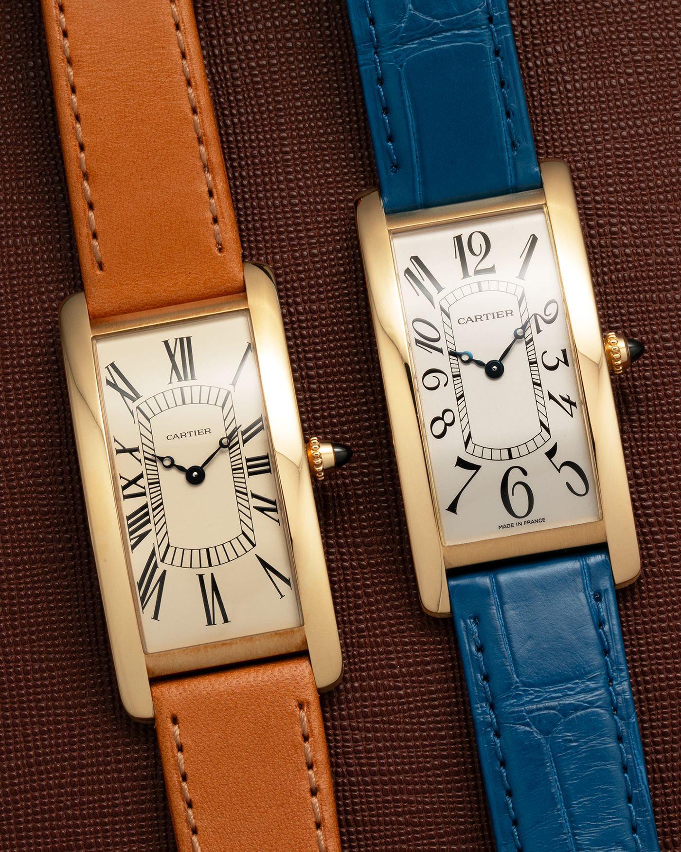 Brand: Cartier
Year: 2021
Model: Tank Cintrée 100th Anniversary, Limited to 150 Pieces
Reference: 2718
Material: 18-carat Yellow Gold
Movement: Cartier Cal. 9780MC (Based on the JLC Cal. 849), Manual-Winding
Case Dimensions: 46mm (Including Lugs) x 23 mm x 6.4mm
Lug Width: 16mm
Strap: Cartier Chestnut Brown Calf Leather Strap with Signed 18-carat Yellow Gold Tang Buckle