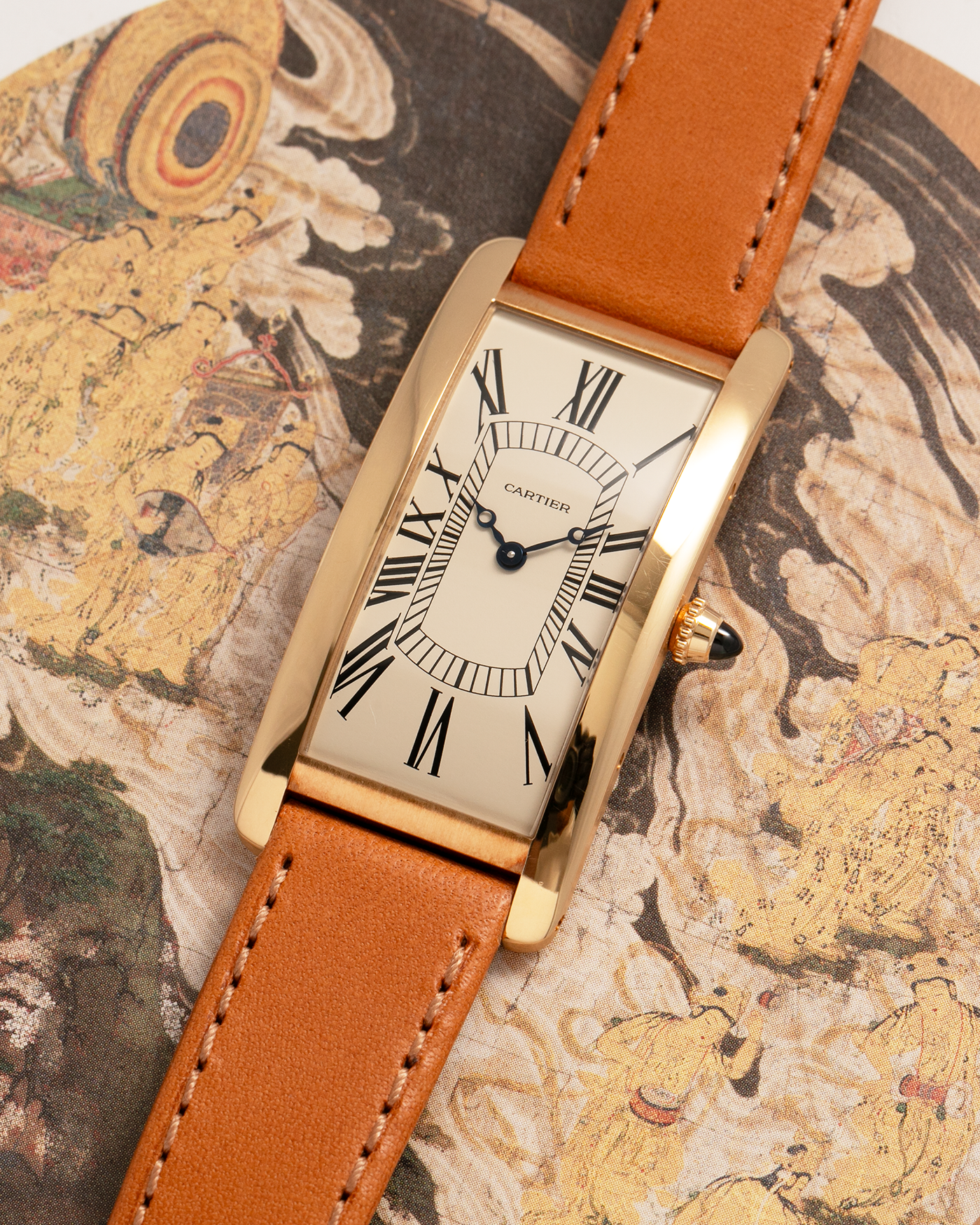 Brand: Cartier
Year: 2021
Model: Tank Cintrée 100th Anniversary, Limited to 150 Pieces
Reference: 2718
Material: 18-carat Yellow Gold
Movement: Cartier Cal. 9780MC (Based on the JLC Cal. 849), Manual-Winding
Case Dimensions: 46mm (Including Lugs) x 23 mm x 6.4mm
Lug Width: 16mm
Strap: Cartier Chestnut Brown Calf Leather Strap with Signed 18-carat Yellow Gold Tang Buckle