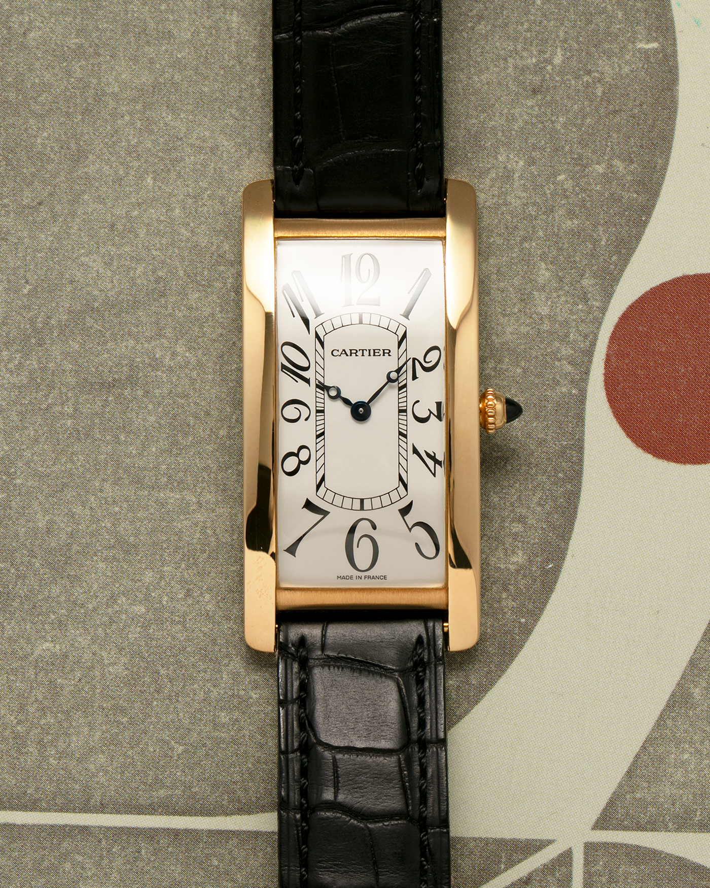 Brand: Cartier Year: 2005 Model: Collection Privée Cartier Paris Tank Cintrée, Limited to 150 pieces Reference: 2718 Material: 18-carat Yellow Gold Movement: Cartier Cal. 8780 MC (Based on JLC Cal. 849), Manual-Winding Case Dimensions: 46mm x 23mm Lug Width: 16mm Strap: Cartier Black Alligator Leather with Signed 18-carat Yellow Gold Deployant Clasp