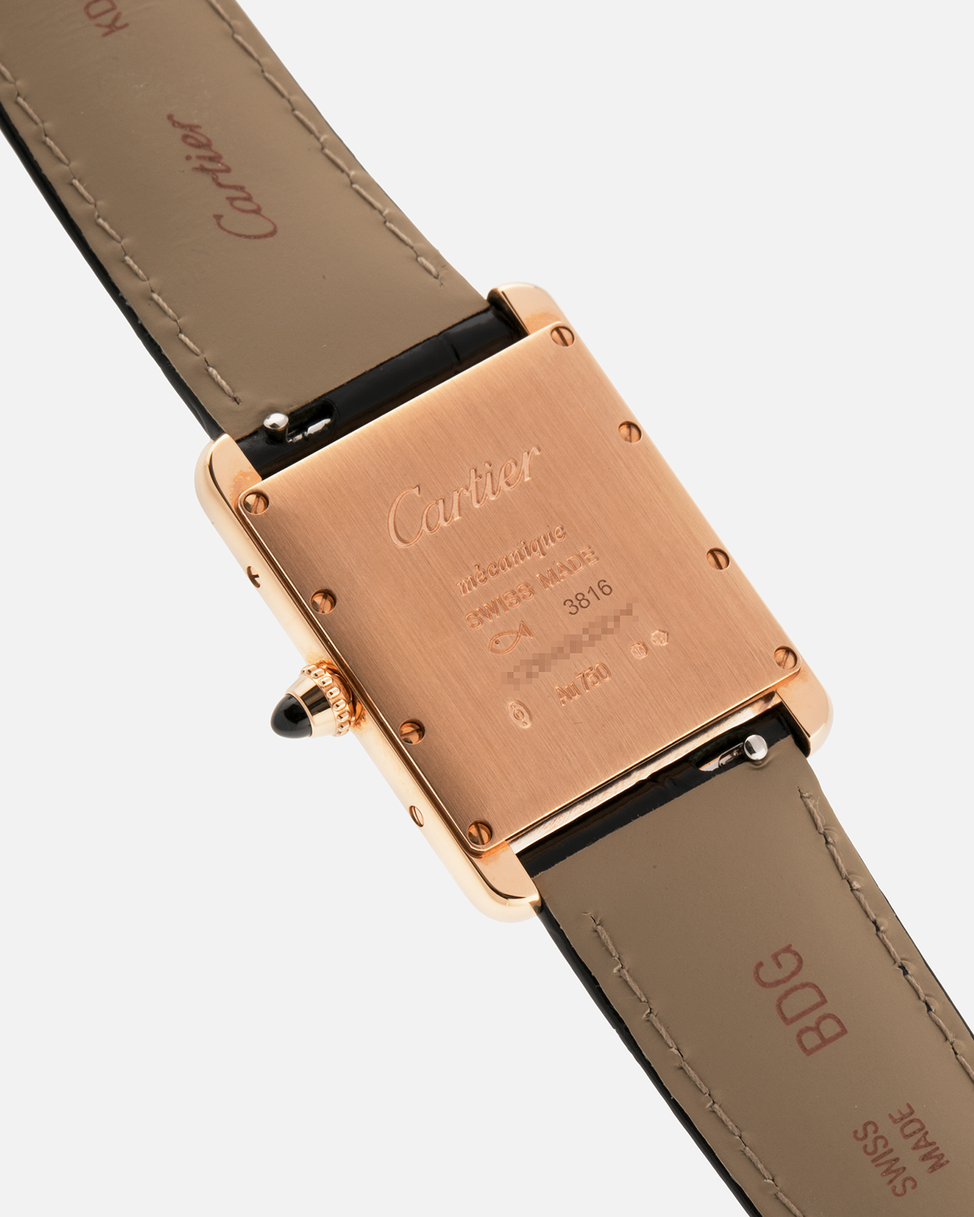Brand: Cartier
Year: 2024
Model: Tank Louis Cartier
Reference: WGTA0176
Material: 18k Rose Gold
Movement: Cartier Cal. 1917 MC, Manual-Winding
Case Dimensions: 33.7mm X 25.5mm, 6.6mm Thick
Lug Width: 19mm
Strap: Cartier Dark Blue Alligator Strap with Signed 18k Rose Gold Tang Buckle