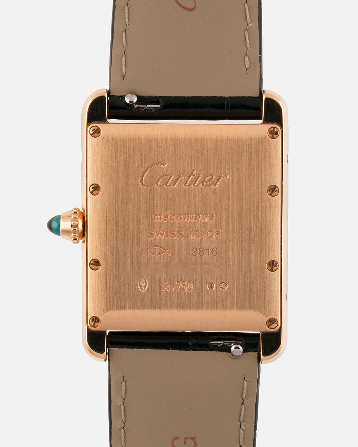 Brand: Cartier
Year: 2024
Model: Tank Louis Cartier
Reference: WGTA0176
Material: 18k Rose Gold
Movement: Cartier Cal. 1917 MC, Manual-Winding
Case Dimensions: 33.7mm X 25.5mm, 6.6mm Thick
Lug Width: 19mm
Strap: Cartier Dark Blue Alligator Strap with Signed 18k Rose Gold Tang Buckle