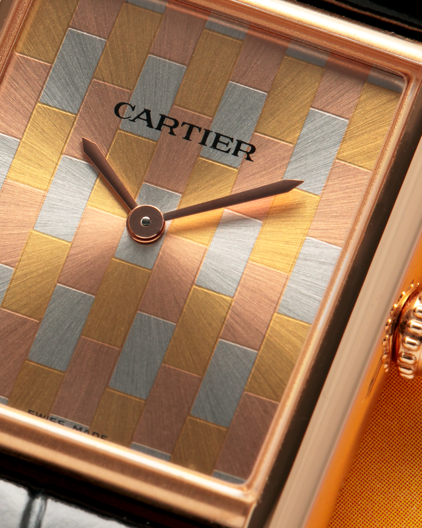 Brand: Cartier
Year: 2024
Model: Tank Louis Cartier
Reference: WGTA0176
Material: 18k Rose Gold
Movement: Cartier Cal. 1917 MC, Manual-Winding
Case Dimensions: 33.7mm X 25.5mm, 6.6mm Thick
Lug Width: 19mm
Strap: Cartier Dark Blue Alligator Strap with Signed 18k Rose Gold Tang Buckle
