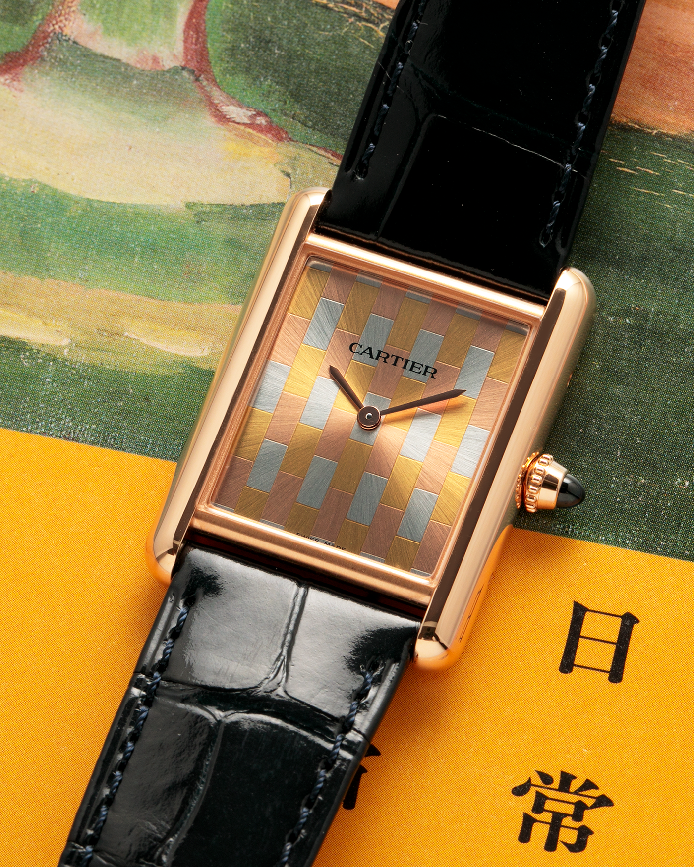 Brand: Cartier
Year: 2024
Model: Tank Louis Cartier
Reference: WGTA0176
Material: 18k Rose Gold
Movement: Cartier Cal. 1917 MC, Manual-Winding
Case Dimensions: 33.7mm X 25.5mm, 6.6mm Thick
Lug Width: 19mm
Strap: Cartier Dark Blue Alligator Strap with Signed 18k Rose Gold Tang Buckle
