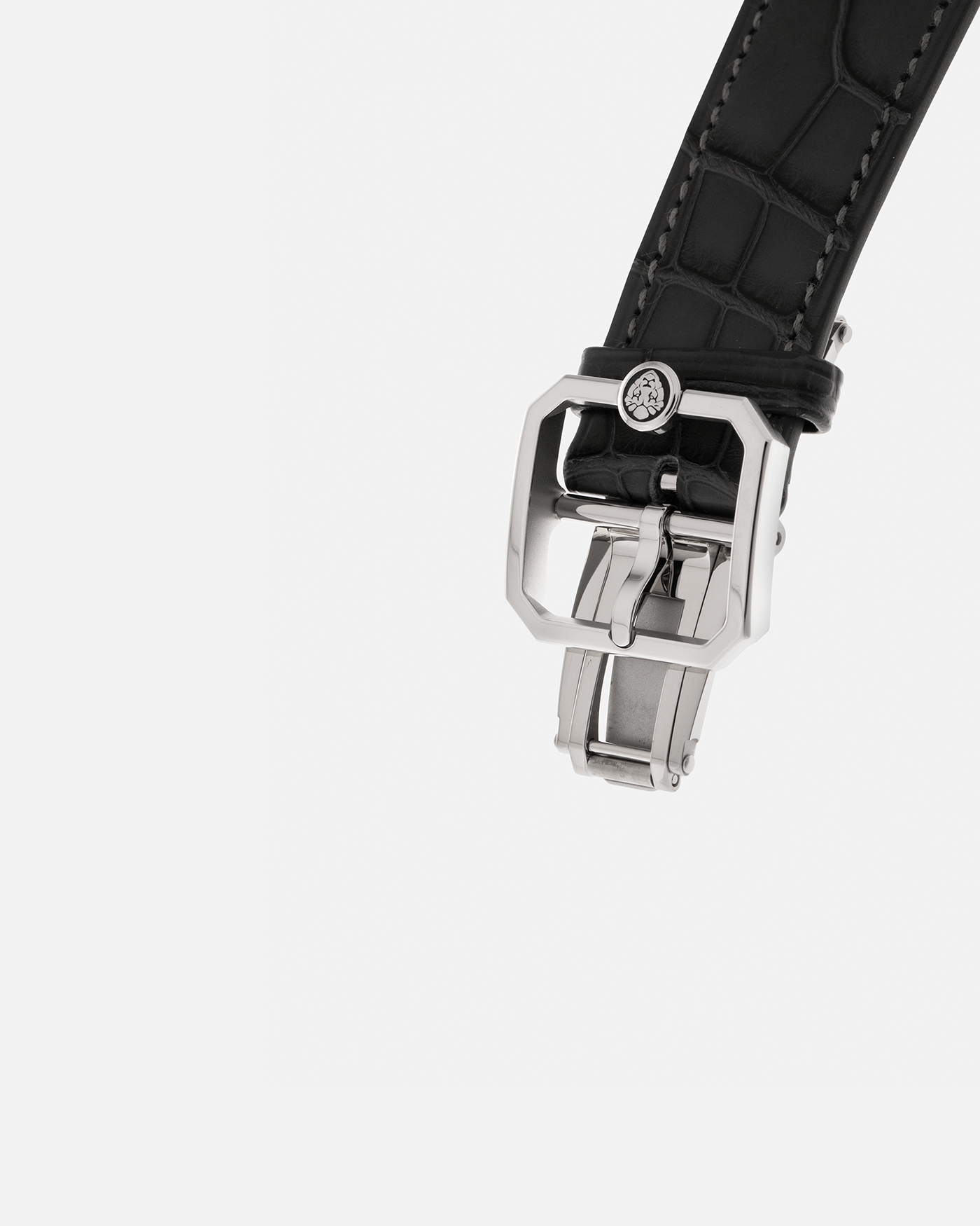 Brand: Chanel
Year: 2018
Model: Monsieur De Chanel Jump Hour, Limited to 20 Pieces
Reference: H5467
Material: Platinum 950 Case and Deployant Clasp, Blue Enamel Dial
Movement: Chanel Calibre 1 (Developed with Romain Gauthier), Manual-Winding 
Case Dimensions: 40mm x 10.4mm
Lug Width: 22mm
Straps: Chanel Grey Alligator Leather Strap with Signed Platinum 950 Deployant Clasp, with extra Chanel Black Alligator Leather Strap (Used)