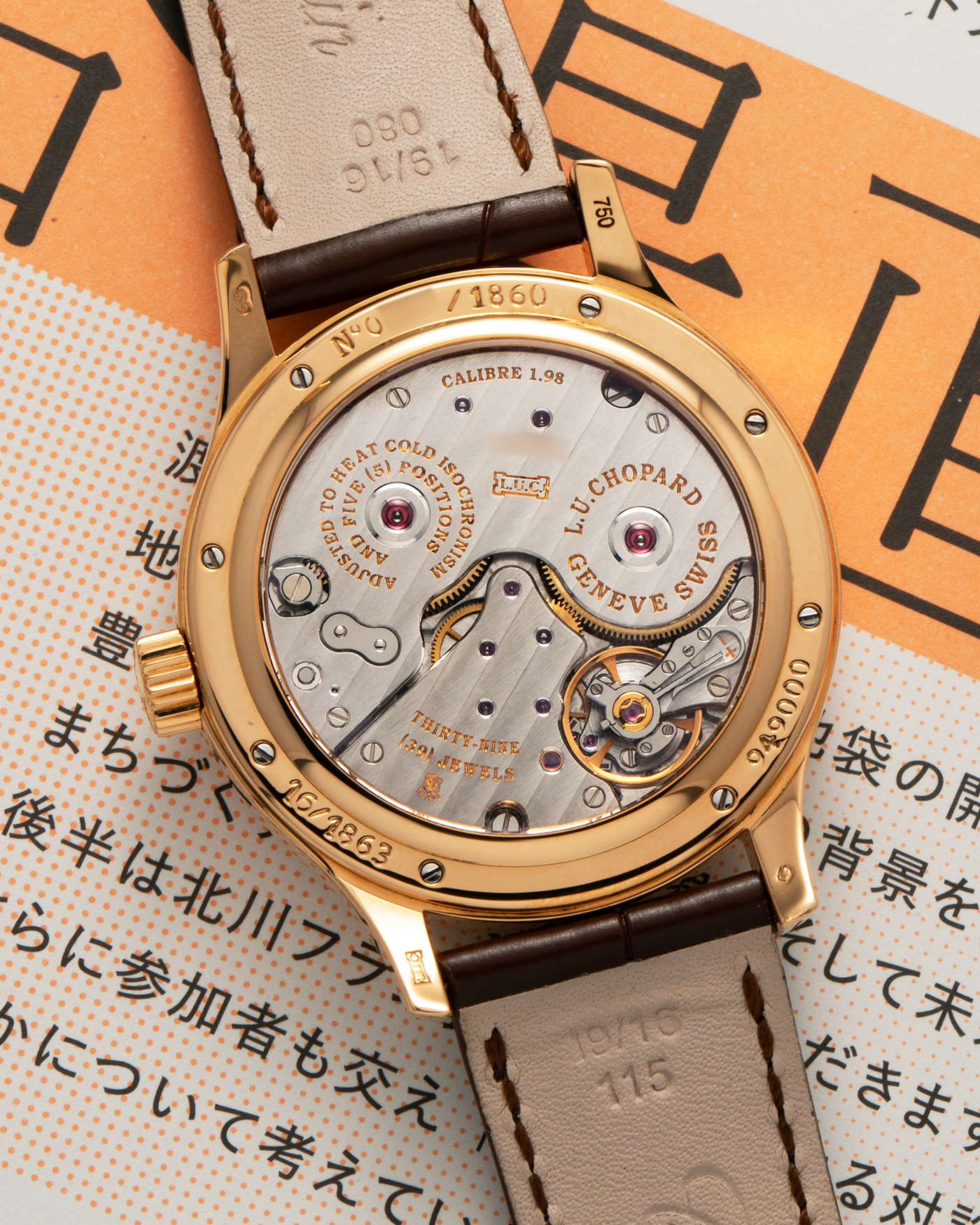 Brand: Chopard L.U.C. Year: 1990’s Model / Reference: 16/1863 ‘Quattro’ Material: 18-carat Yellow Gold Movement: Chopard Cal. 1.98, Manual-Winding Case Diameter: 38mm Lug Width: 19mm Strap: Chopard Brown Alligator Leather Strap with Signed 18-carat Yellow Gold Tang Buckle