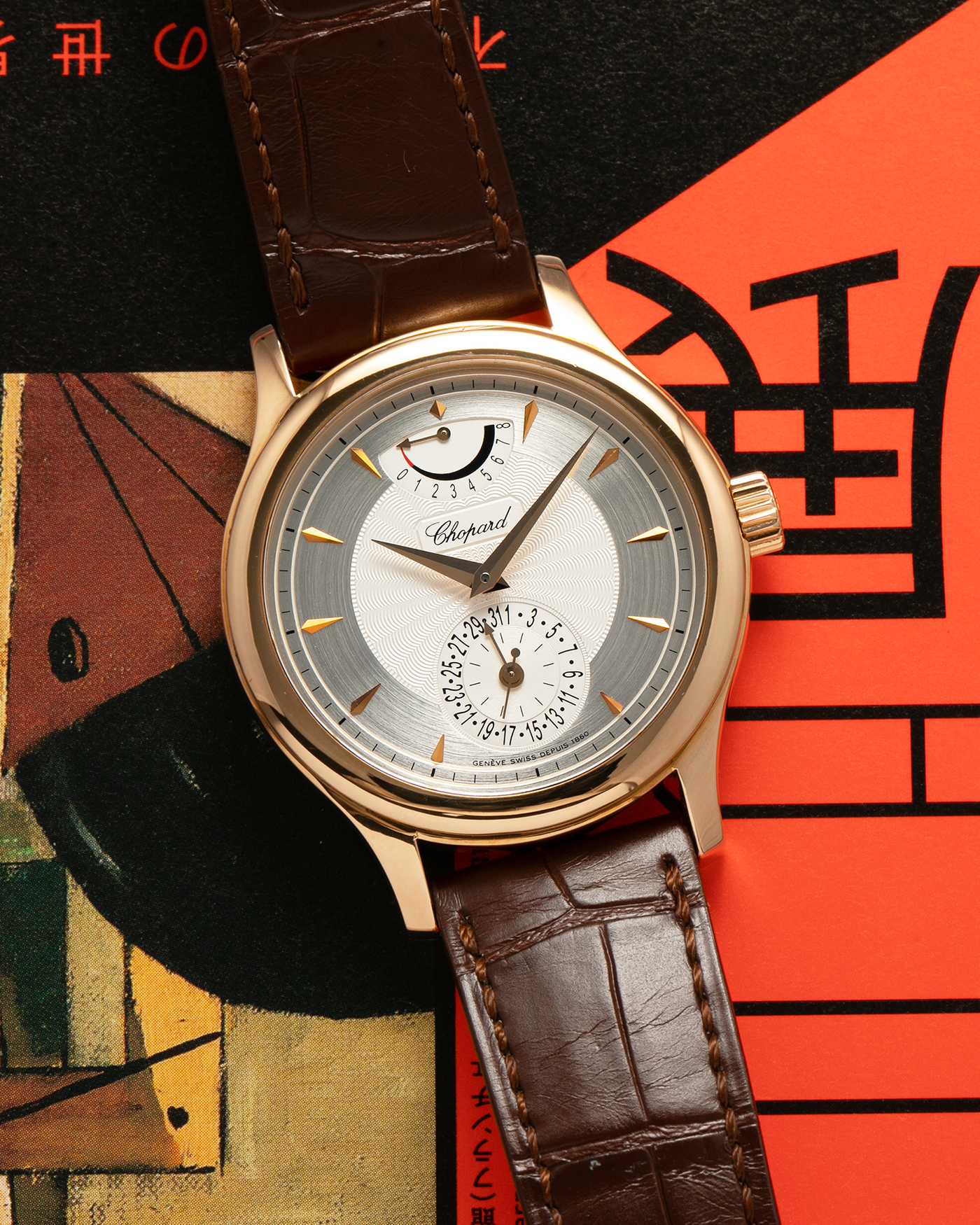 Brand: Chopard L.U.C. Year: 1990’s Model / Reference: 16/1863 ‘Quattro’ Material: 18-carat Yellow Gold Movement: Chopard Cal. 1.98, Manual-Winding Case Diameter: 38mm Lug Width: 19mm Strap: Chopard Brown Alligator Leather Strap with Signed 18-carat Yellow Gold Tang Buckle