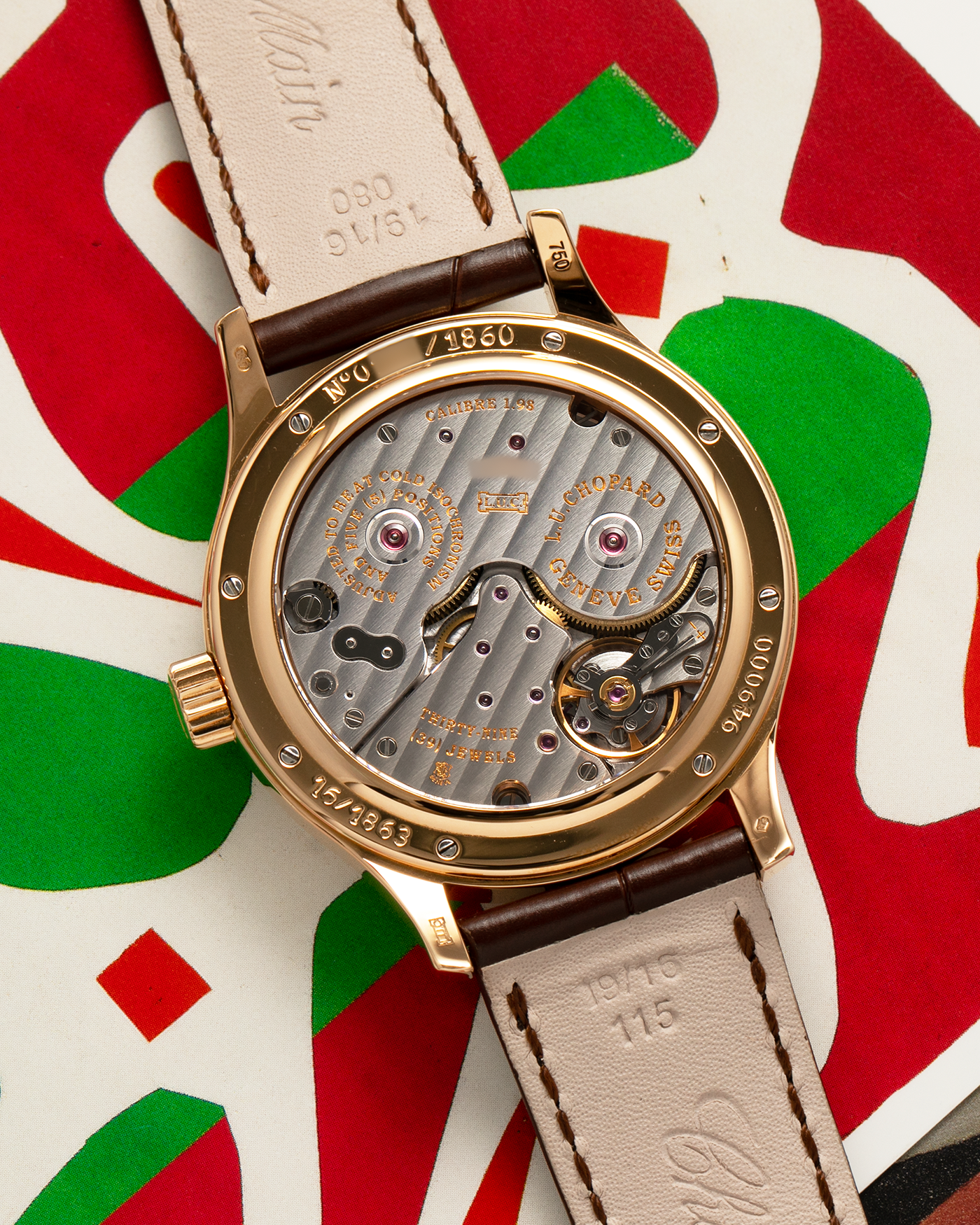 Brand: Chopard L.U.C. Year: 1990’s Model / Reference: 16/1863 ‘Quattro’ Material: 18-carat Yellow Gold Movement: Chopard Cal. 1.98, Manual-Winding Case Diameter: 38mm Lug Width: 19mm Strap: Chopard Brown Alligator Leather Strap with Signed 18-carat Yellow Gold Tang Buckle