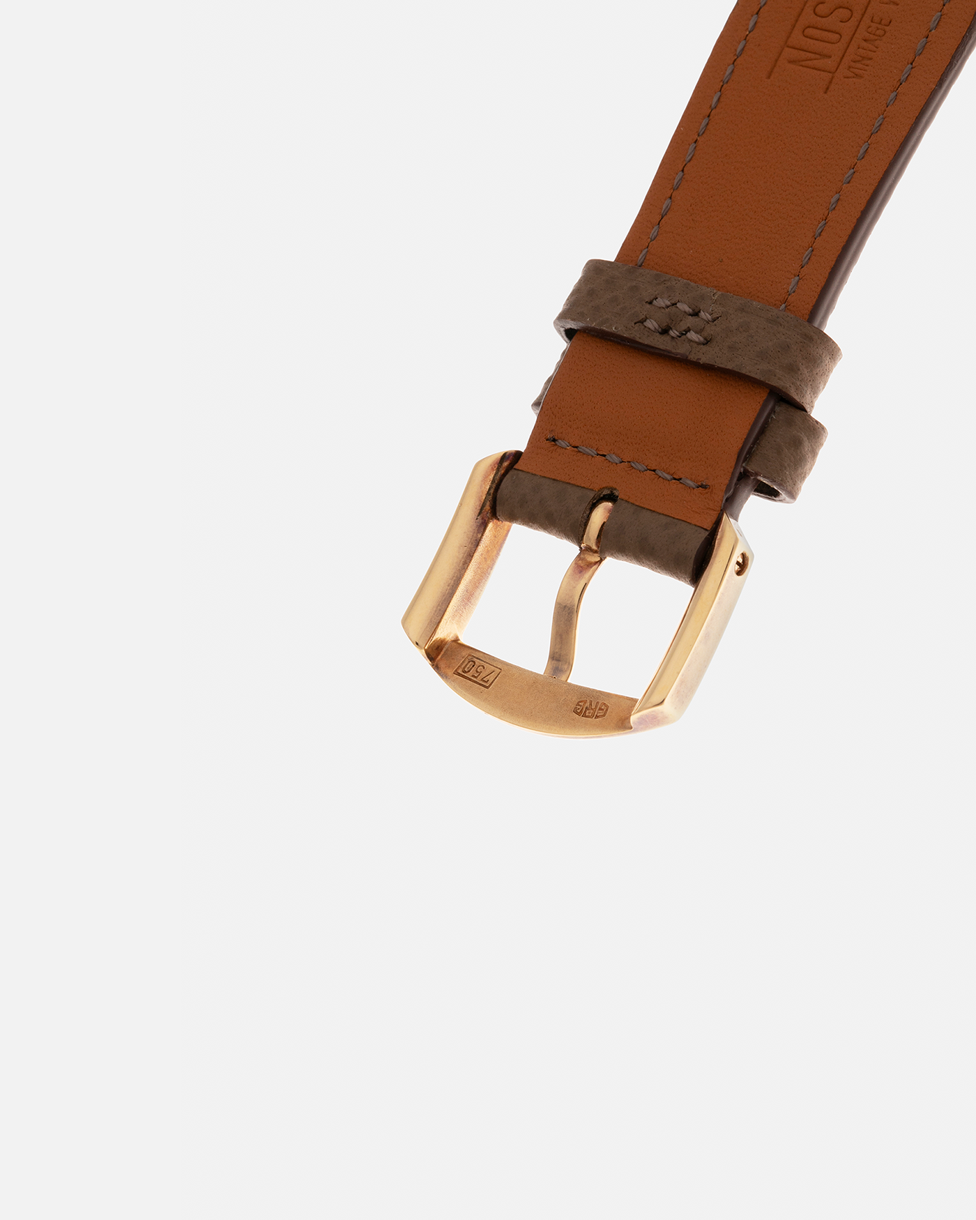 Brand: Daniel Roth
Year: Early 1990’s
Model: 2117 Perpetual Calendar (First Generation)
Material: 18-carat Yellow Gold
Movement: Daniel Roth Cal. DR117 (Based on Lemania Cal. 8810), Self-Winding
Case Dimensions: 35mm x 38mm (Lug-to-Lug 41mm)
Lug Width: 20mm
Strap: Nostime Taupe Brown Textured Calf Leather Strap with Signed 18-carat Yellow Gold Tang Buckle