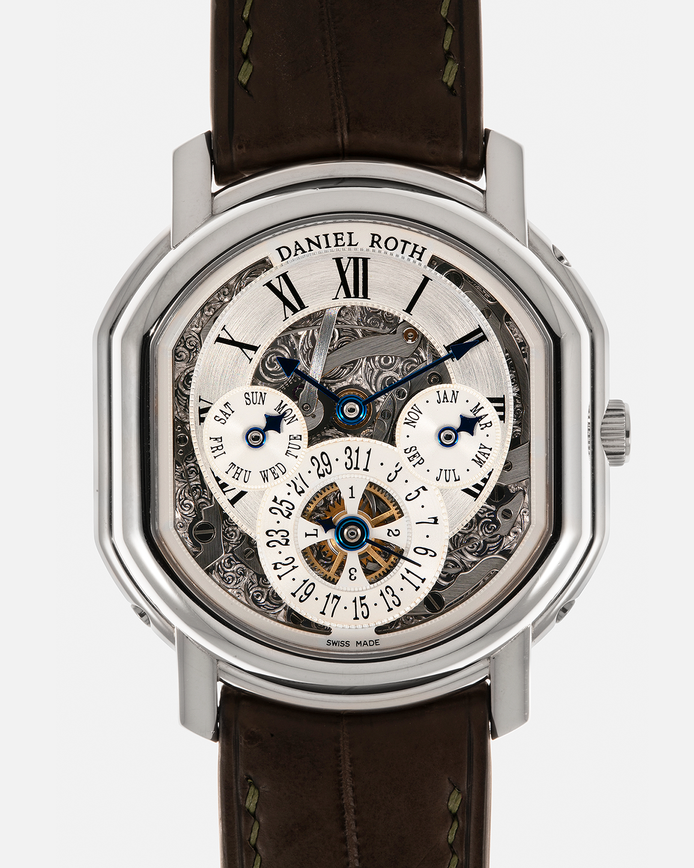 Daniel Roth Perpetual Calendar Skeleton 119.X.60 White Gold Watch | S ...