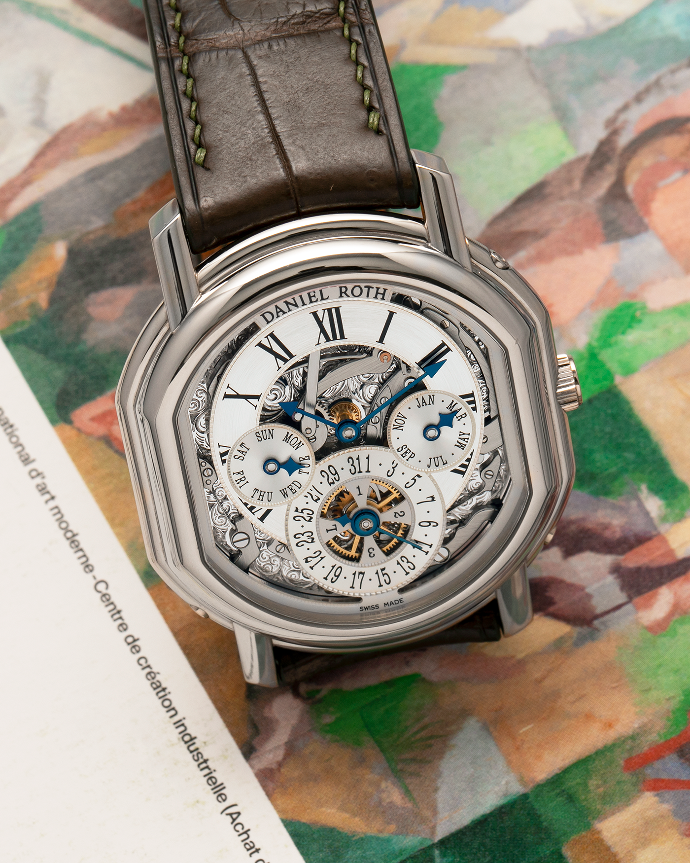 Daniel Roth Perpetual Calendar Skeleton 119.X.60 White Gold Watch | S ...