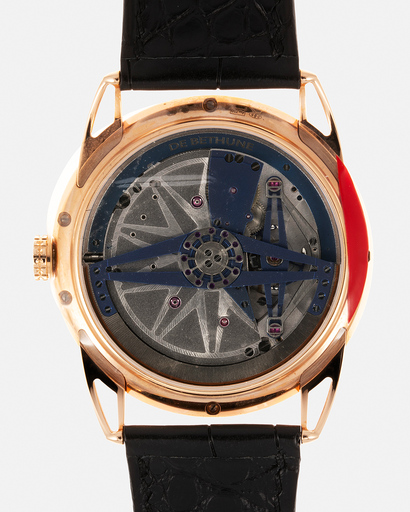 Brand: De Bethune Year: Circa 2020 Model: Midnight Blue Reference: DB25XPARV2 Material: 18-carat Rose Gold Movement: De Bethune Cal. DB2024, Self-Winding Case Diameter: 42mm Strap: De Bethune Black Alligator with Signed 18-carat Rose Gold Tang Buckle