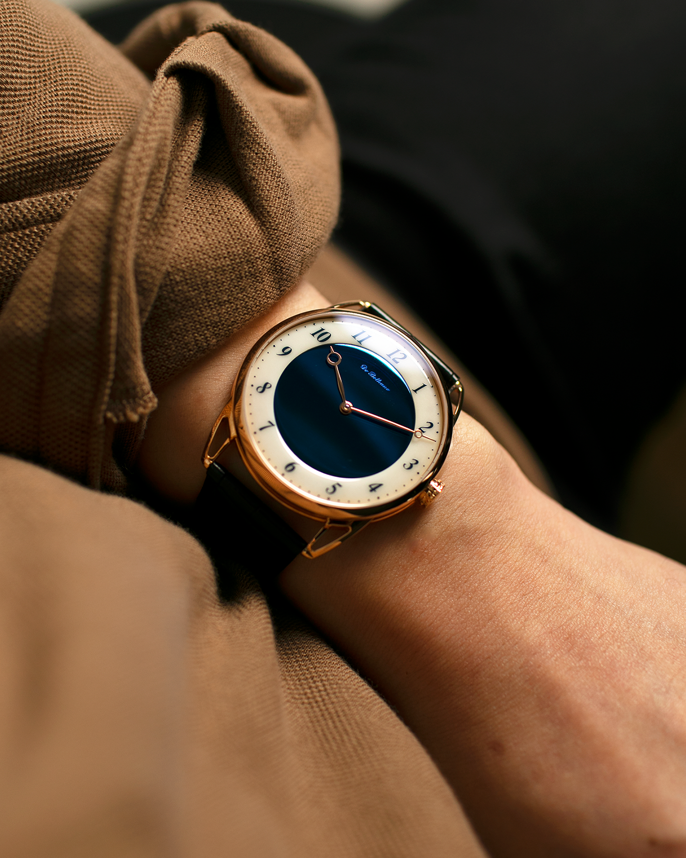 Brand: De Bethune Year: Circa 2020 Model: Midnight Blue Reference: DB25XPARV2 Material: 18-carat Rose Gold Movement: De Bethune Cal. DB2024, Self-Winding Case Diameter: 42mm Strap: De Bethune Black Alligator with Signed 18-carat Rose Gold Tang Buckle