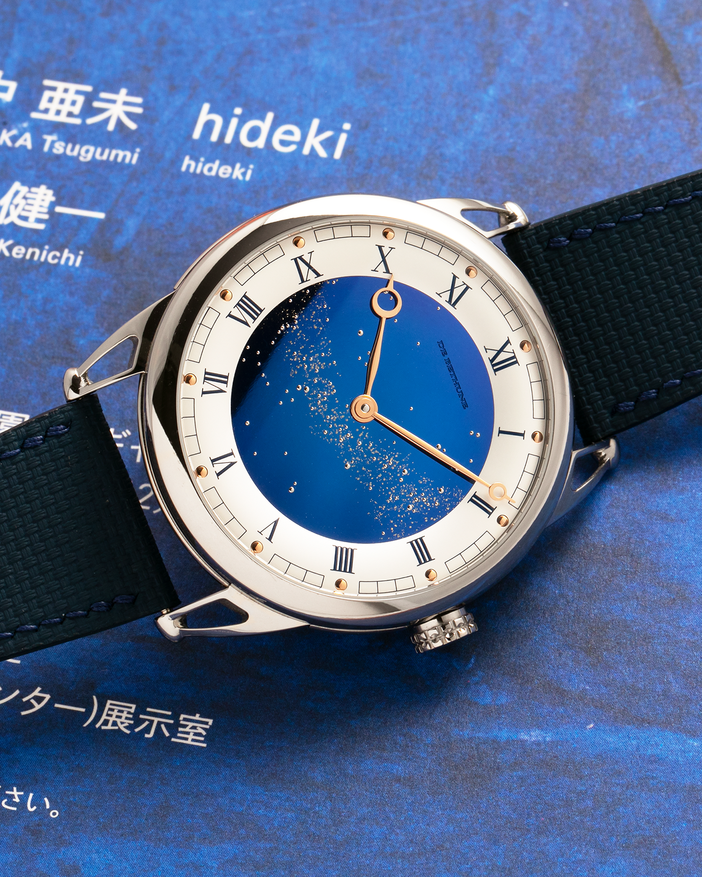 Brand: De Bethune
Year: 2022
Model: Starry Varius
Reference: DB25VTIS3
Material: Titanium
Movement: In-House Cal. DB2005
Case Diameter: 42mm
Strap: Delugs Blue Textile Strap, De Bethune Navy Blue Alligator Strap, De Bethune Black Alligator Strap with Titanium De Bethune Tang Buckle