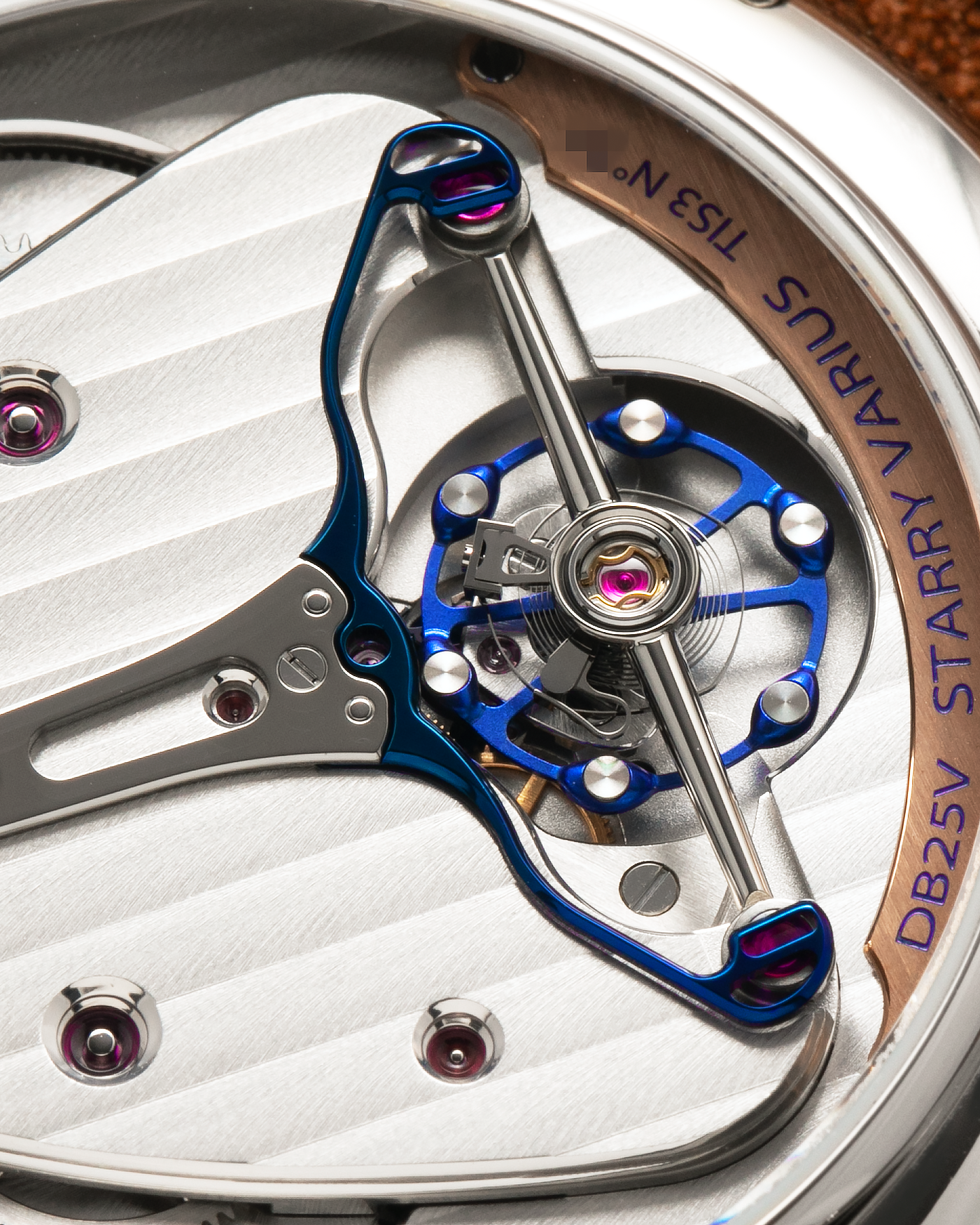 Brand: De Bethune
Year: 2022
Model: Starry Varius
Reference: DB25VTIS3
Material: Titanium
Movement: In-House Cal. DB2005
Case Diameter: 42mm
Strap: Delugs Blue Textile Strap, De Bethune Navy Blue Alligator Strap, De Bethune Black Alligator Strap with Titanium De Bethune Tang Buckle