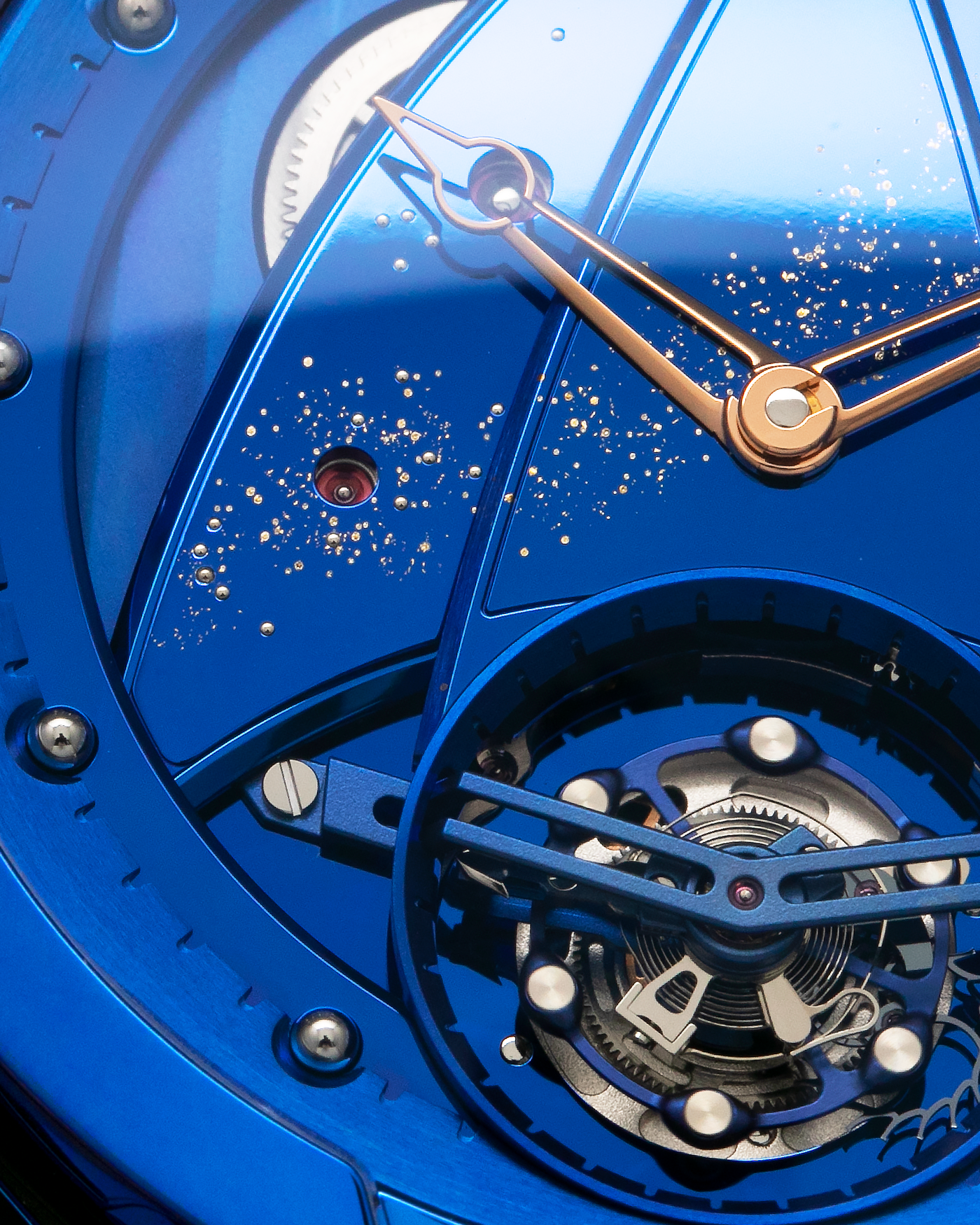 Brand: De Bethune Year: 2021 Model: Tourbillon Reference: DB28 ‘Kind of Blue’ Milky Way, Limited Edition of 5 Pieces Material: Blued Grade 5 Titanium Movement: Cal. DB2019, Manual-Winding Case Diameter: 43mm Strap: De Bethune Dark Blue Alligator Leather Strap with Signed Blued Titanium Tang Buckle, with additional De Bethune Dark Blue Tungsten Lizard Leather Strap