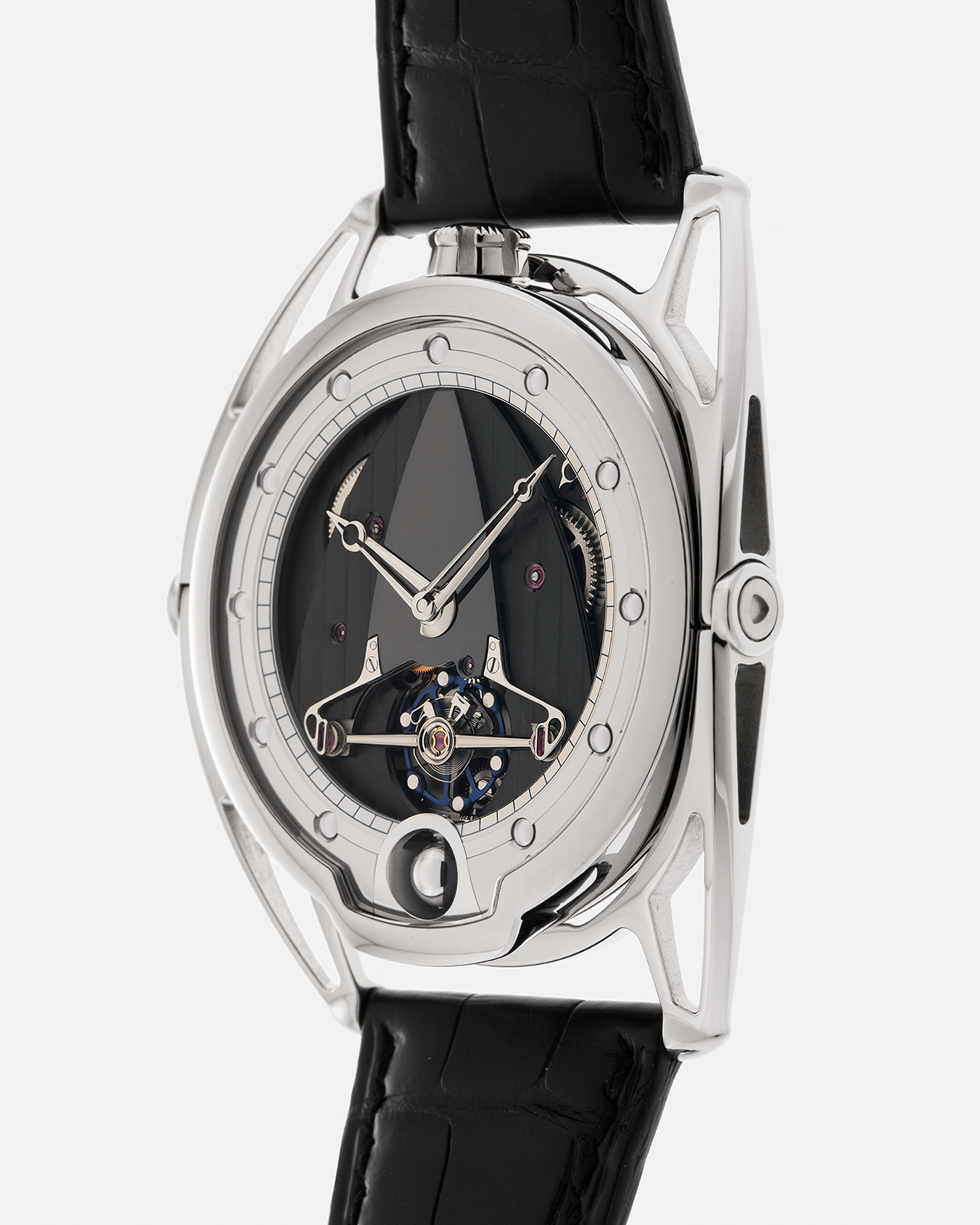 Brand: De Bethune
Year: 2021
Model: DB28TIS8C6PN
Reference: DB28 Titanium
Material: Grade 5 Titanium
Movement: De Bethune Cal. DB2115, Manual-Winding
Case Dimensions: 42.6mm x 9.3mm (Lug-to-Lug 58.3mm)
Lug Width: 26mm
Strap: De Bethune Black Alligator Leather Strap with Signed Titanium Tang Buckle 