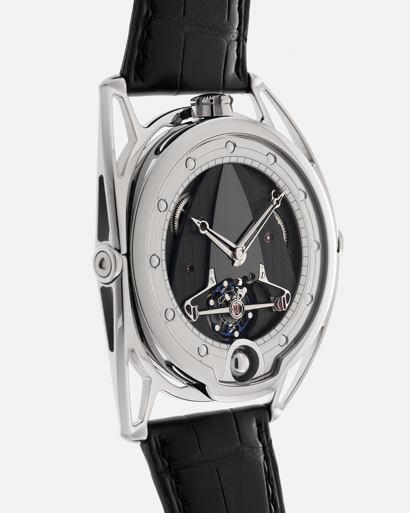 Brand: De Bethune
Year: 2021
Model: DB28TIS8C6PN
Reference: DB28 Titanium
Material: Grade 5 Titanium
Movement: De Bethune Cal. DB2115, Manual-Winding
Case Dimensions: 42.6mm x 9.3mm (Lug-to-Lug 58.3mm)
Lug Width: 26mm
Strap: De Bethune Black Alligator Leather Strap with Signed Titanium Tang Buckle 