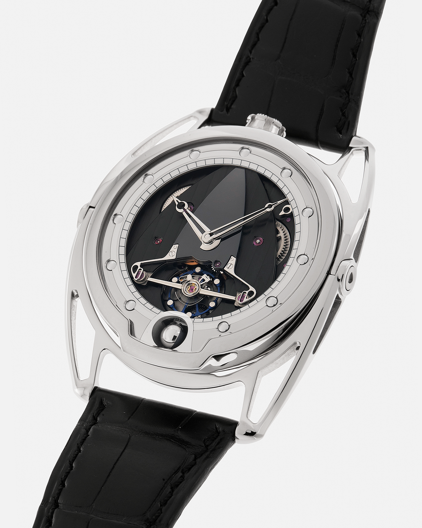 Brand: De Bethune
Year: 2021
Model: DB28TIS8C6PN
Reference: DB28 Titanium
Material: Grade 5 Titanium
Movement: De Bethune Cal. DB2115, Manual-Winding
Case Dimensions: 42.6mm x 9.3mm (Lug-to-Lug 58.3mm)
Lug Width: 26mm
Strap: De Bethune Black Alligator Leather Strap with Signed Titanium Tang Buckle 