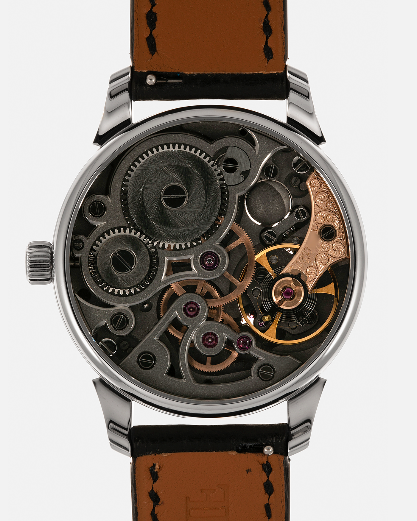 Brand: Felipe Pikullik
Year: 2024
Model: Mondphase 1, Limited Edition of 20 pieces
Material: Stainless Steel
Movement: Heavily-Modified and Hand-Decorated Unitas Cal. 6497, Manual-Winding
Case Dimensions: 41mm x 10.5mm (50mm Lug-to-Lug)
Lug Width: 20mm
Strap: Felipe Pikullik Black Alligator Leather Strap with Signed Stainless Steel Tang Buckle