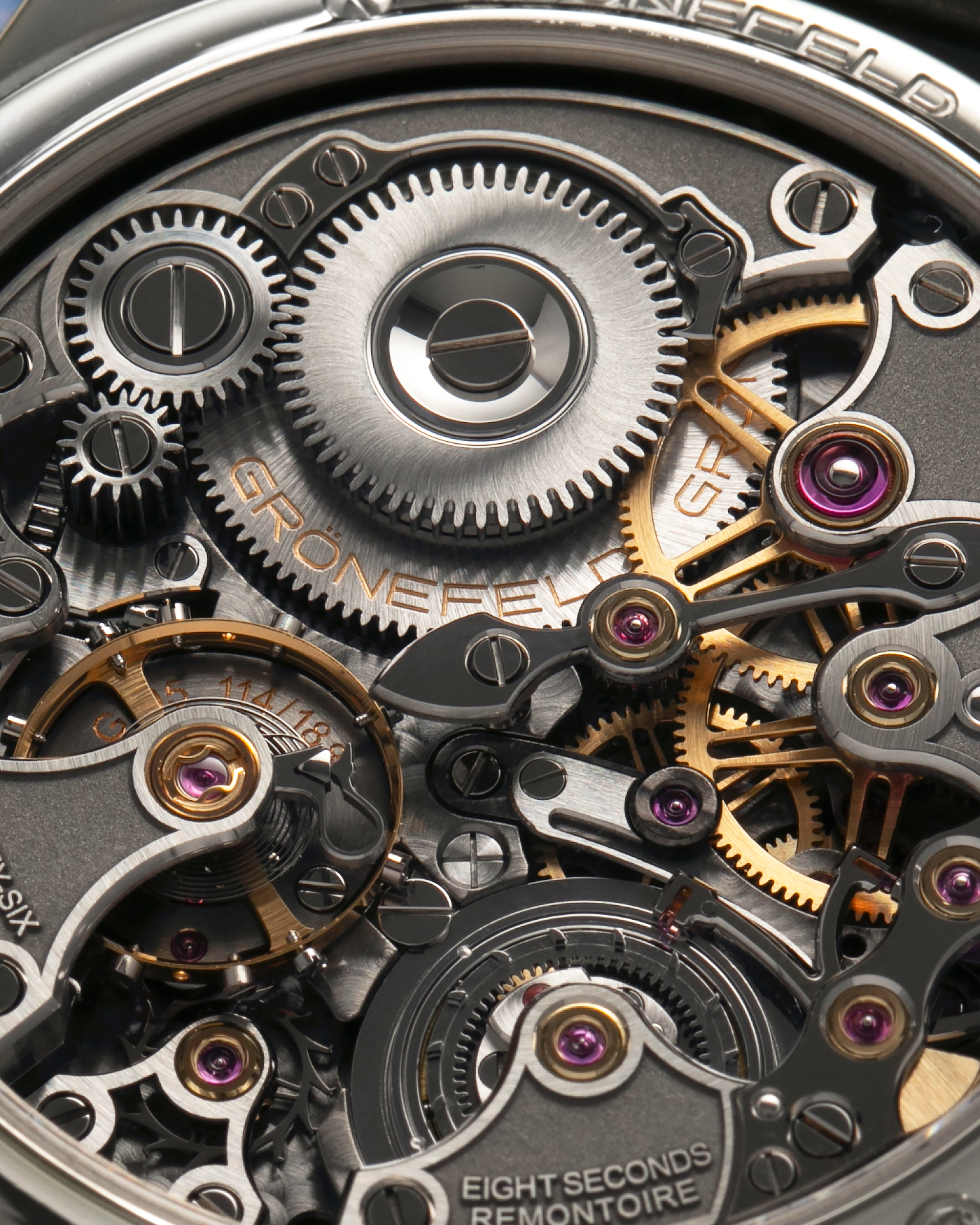 Brand: Grönefeld
Year: 2022
Model: 1941 Remontoire ‘Guilloché’, Pièce Unique
Material: Stainless Steel
Movement: Grönefeld Cal. G-05, Manual-Winding
Case Dimensions: 39.5mm x 10.5mm (Lug-to-Lug 47mm)
Lug Width: 20mm
Strap: Grönefeld Black Calf Leather Strap with Signed Stainless Steel Tang Buckle