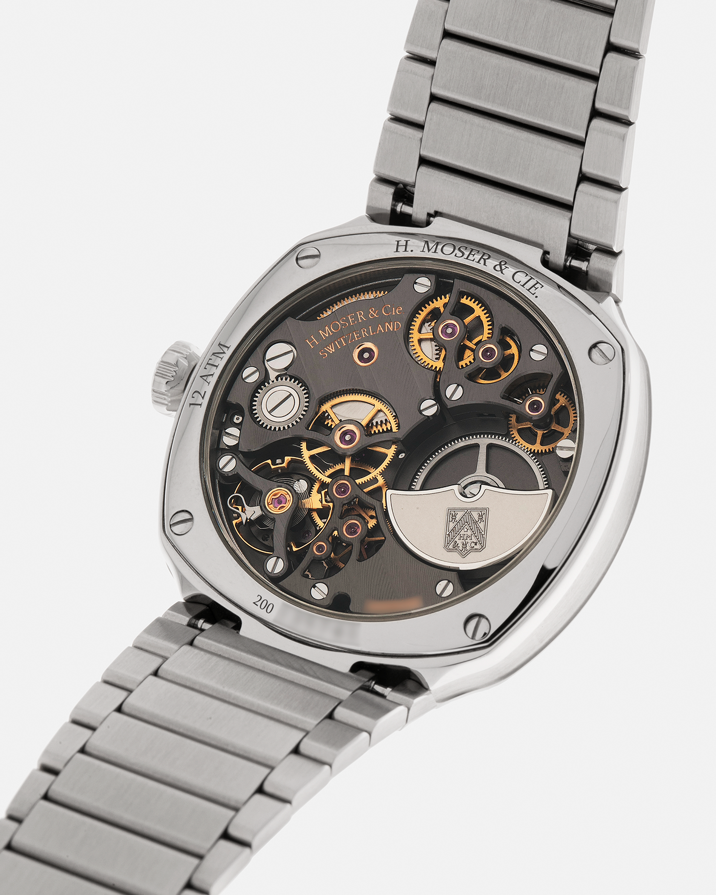 Brand: H. Moser & Cie
Year: 2025
Model: Streamliner Small Seconds Blue Enamel
Reference: 6500-1200
Material: Stainless Steel
Movement: HMC Cal. 500, Micro-Rotor Self-Winding
Case Dimensions: 39mm x 10.9mm
Bracelet: H. Moser & Cie Integrated Stainless Steel Bracelet with Deployant Clasp