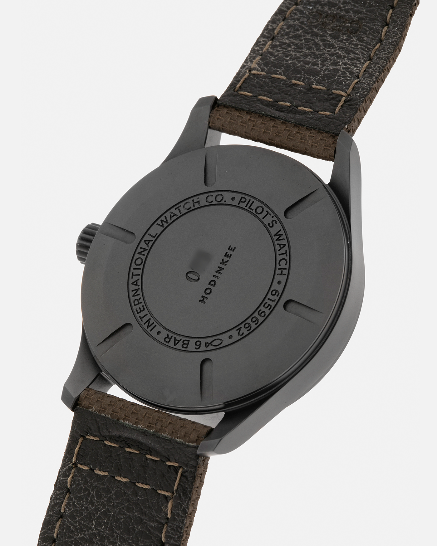 Brand: IWC
Year: 2019
Model: Mark XVIII ‘Hodinkee’, Limited to 500 pieces
Reference Number: IW324801
Material: Ceratanium
Movement: IWC Cal. 35100, Self-Winding
Case Dimensions: 39mm x 10.6mm (Lug-to-Lug 48mm)
Lug Width: 20mm
Strap: IWC Dark Olive Textile Strap with Signed Ceratanium Tang Buckle