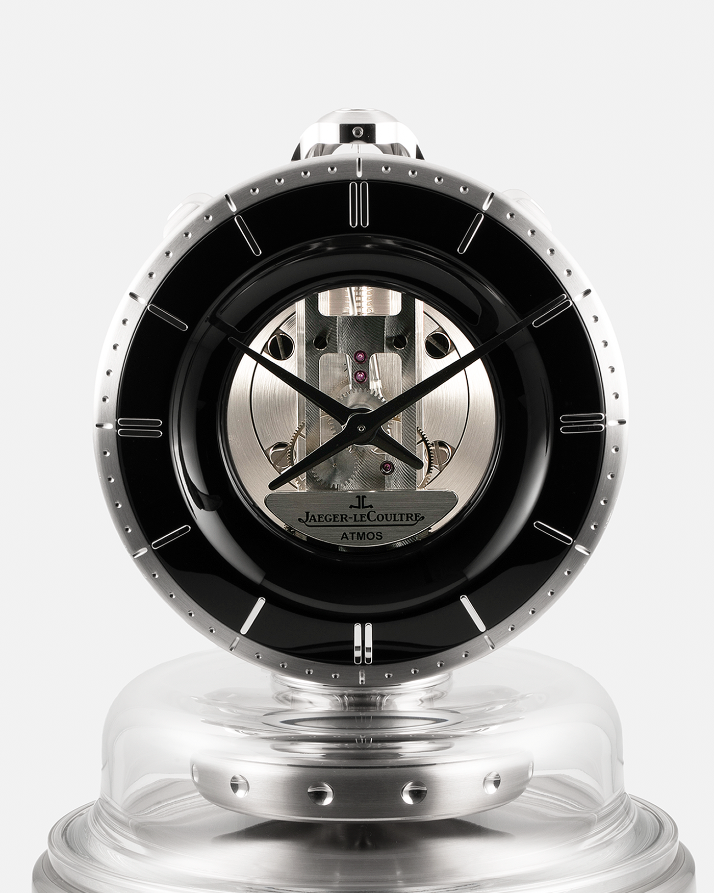 Brand: Jaeger LeCoultre
Year: 2022
Model: Atmos Infinite
Reference Number: Q540531J
Material: Glass Case, Black Lacquer Dial, Stainless Steel Construction
Movement: Jaeger LeCoultre Cal. 570, Perpetual Movement
Dimensions: 215mm (Width) x 253mm (Height)