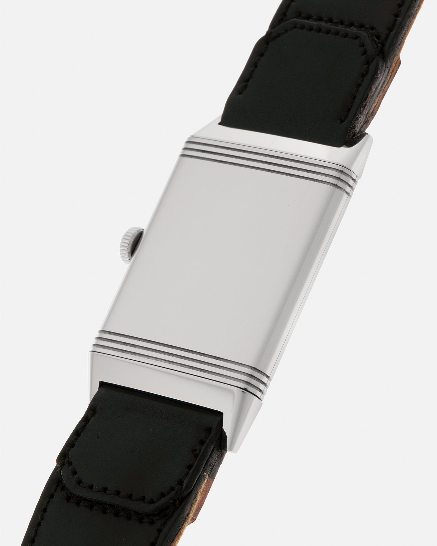 Brand: Jaeger LeCoultre
Year: 2011
Model: Q278857I, Grande Reverso Tribute to 1931 ‘US Edition’
Reference Number: 277.8.62
Material: Stainless Steel
Movement: Jaeger LeCoultre Cal. 822, Manual-Winding
Case Dimensions:  46.8mm (Including Lugs) x 27.4mm x 7.3mm
Lug Width: 20mm
Strap: Jaeger LeCoultre Casa Fagliano Black Shell Cordovan ‘2011’ Leather Strap with Signed Stainless Steel Tang Buckle