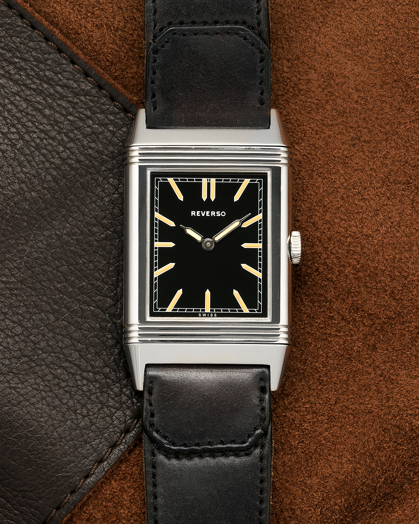 Brand: Jaeger LeCoultre Year: 2011 Model: Q278857I, Grande Reverso Tribute to 1931 ‘US Edition’ Reference Number: 277.8.62 Material: Stainless Steel Movement: Jaeger LeCoultre Cal. 822, Manual-Winding Case Dimensions:  46.8mm (Including Lugs) x 27.4mm x 7.3mm Lug Width: 20mm Straps: Jaeger LeCoultre Casa Fagliano Black Shell Cordovan ‘2011’ Leather Strap with Signed Stainless Steel Tang Buckle, extra Jaeger LeCoultre Dark Brown Shell Cordovan ‘2011’ Leather Strap, extra Jaeger LeCoultre Casa Fagliano Light 