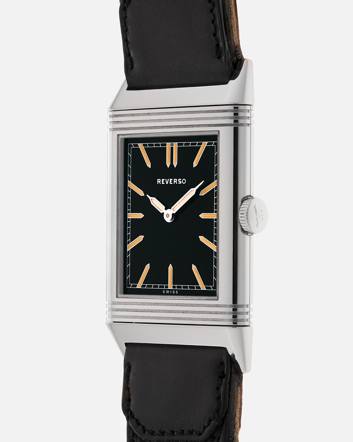 Brand: Jaeger LeCoultre Year: 2011 Model: Q278857I, Grande Reverso Tribute to 1931 ‘US Edition’ Reference Number: 277.8.62 Material: Stainless Steel Movement: Jaeger LeCoultre Cal. 822, Manual-Winding Case Dimensions:  46.8mm (Including Lugs) x 27.4mm x 7.3mm Lug Width: 20mm Straps: Jaeger LeCoultre Casa Fagliano Black Shell Cordovan ‘2011’ Leather Strap with Signed Stainless Steel Tang Buckle, extra Jaeger LeCoultre Dark Brown Shell Cordovan ‘2011’ Leather Strap, extra Jaeger LeCoultre Casa Fagliano Light 