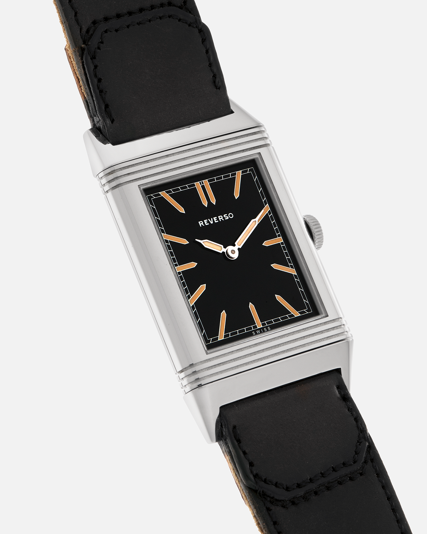 Brand: Jaeger LeCoultre Year: 2011 Model: Q278857I, Grande Reverso Tribute to 1931 ‘US Edition’ Reference Number: 277.8.62 Material: Stainless Steel Movement: Jaeger LeCoultre Cal. 822, Manual-Winding Case Dimensions:  46.8mm (Including Lugs) x 27.4mm x 7.3mm Lug Width: 20mm Straps: Jaeger LeCoultre Casa Fagliano Black Shell Cordovan ‘2011’ Leather Strap with Signed Stainless Steel Tang Buckle, extra Jaeger LeCoultre Dark Brown Shell Cordovan ‘2011’ Leather Strap, extra Jaeger LeCoultre Casa Fagliano Light 