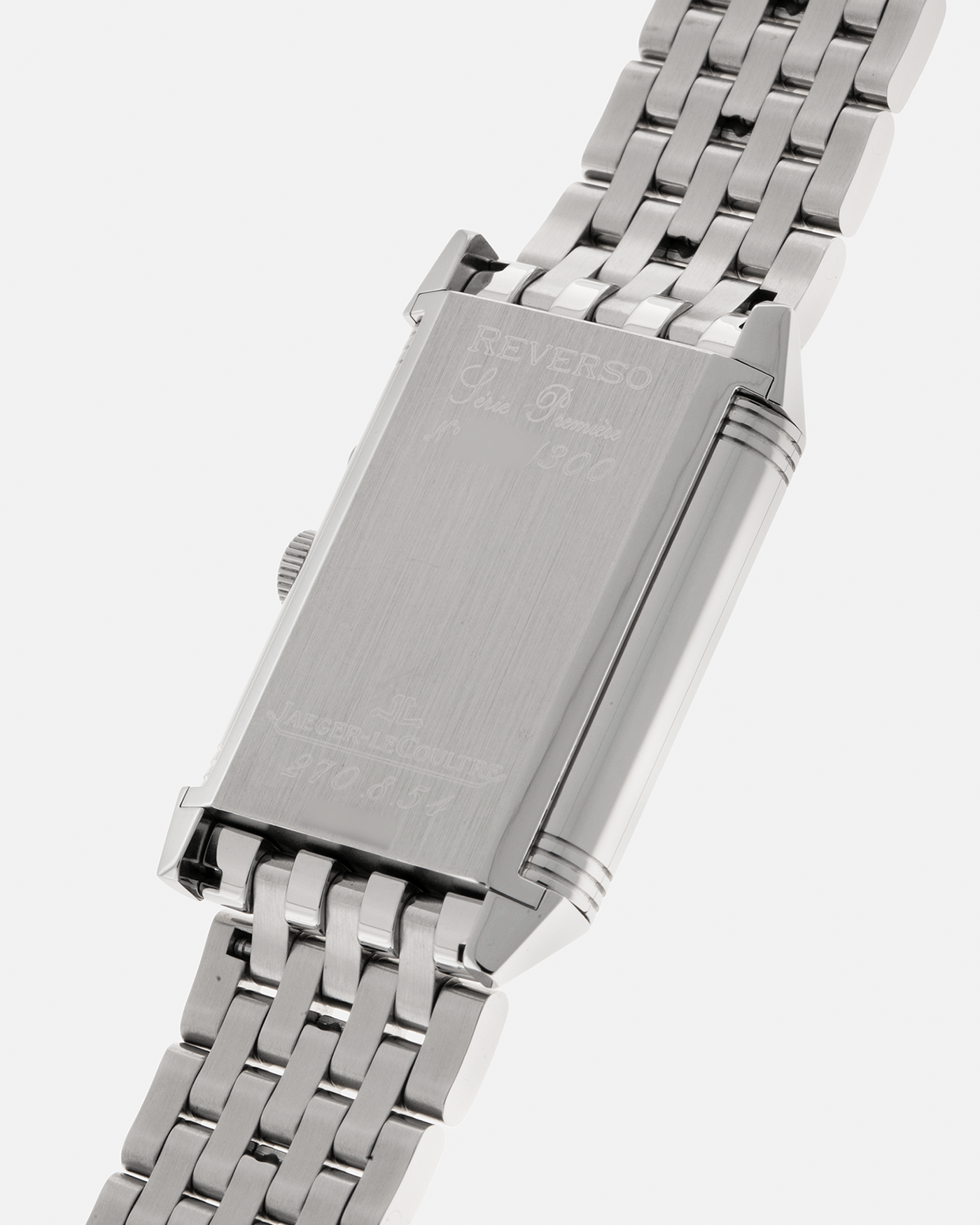 Brand: Jaeger LeCoultre
Year: 1999
Model: Reverso Duoface Japan Edition Green, Limited Edition of 300 Pieces
Reference Number: 270.8.54
Material: Stainless Steel
Movement: Jaeger LeCoultre Cal. 854, Manual-Winding
Case Dimensions: 42mm (Including Lugs) x 26mm x 9.5mm
Lug Width: 19mm
Bracelet: Jaeger LeCoultre Stainless Steel Bracelet With Signed Clasp